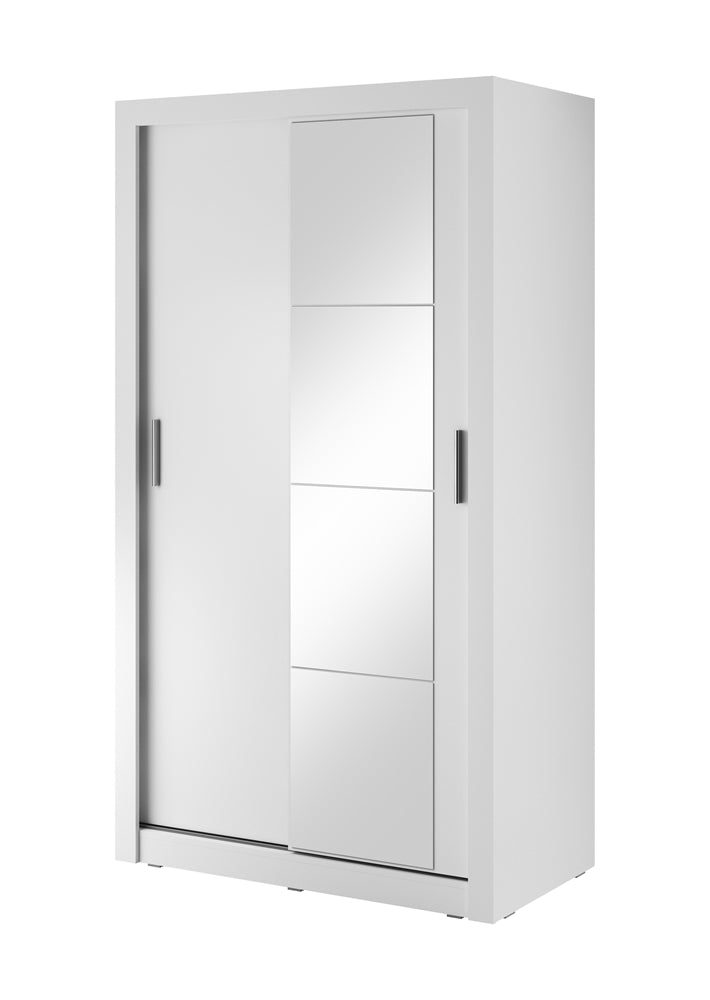 Szafa Arti 120 cm z jednym lustrem biała