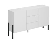 Komoda dwudrzwiowa Jukon z trzema szufladami 154 cm Biały