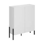 Komoda wysoka Jukon dwudrzwiowa 114 cm Biały
