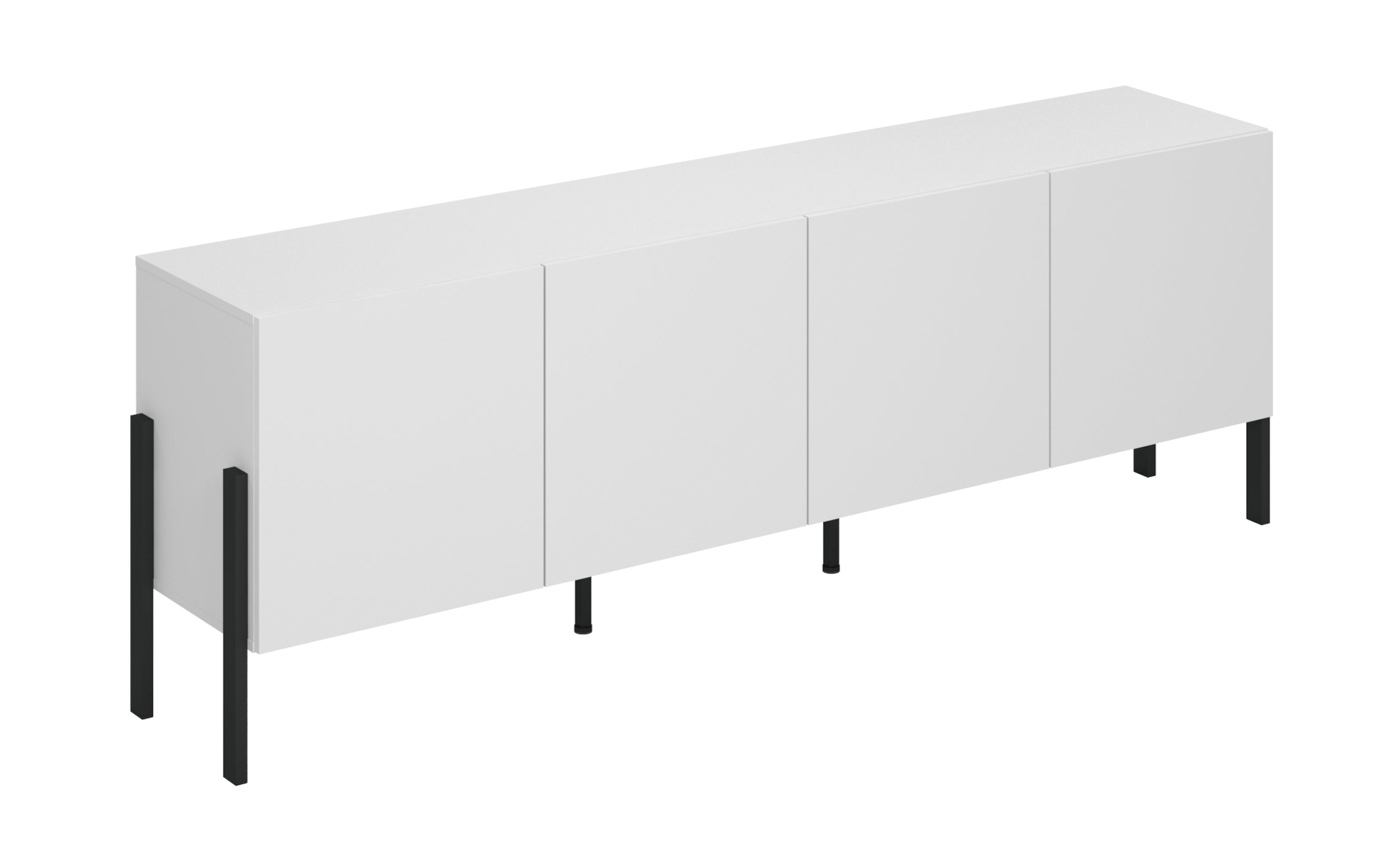 Szafka RTV czterodrzwiowa Jukon 204 cm Biały