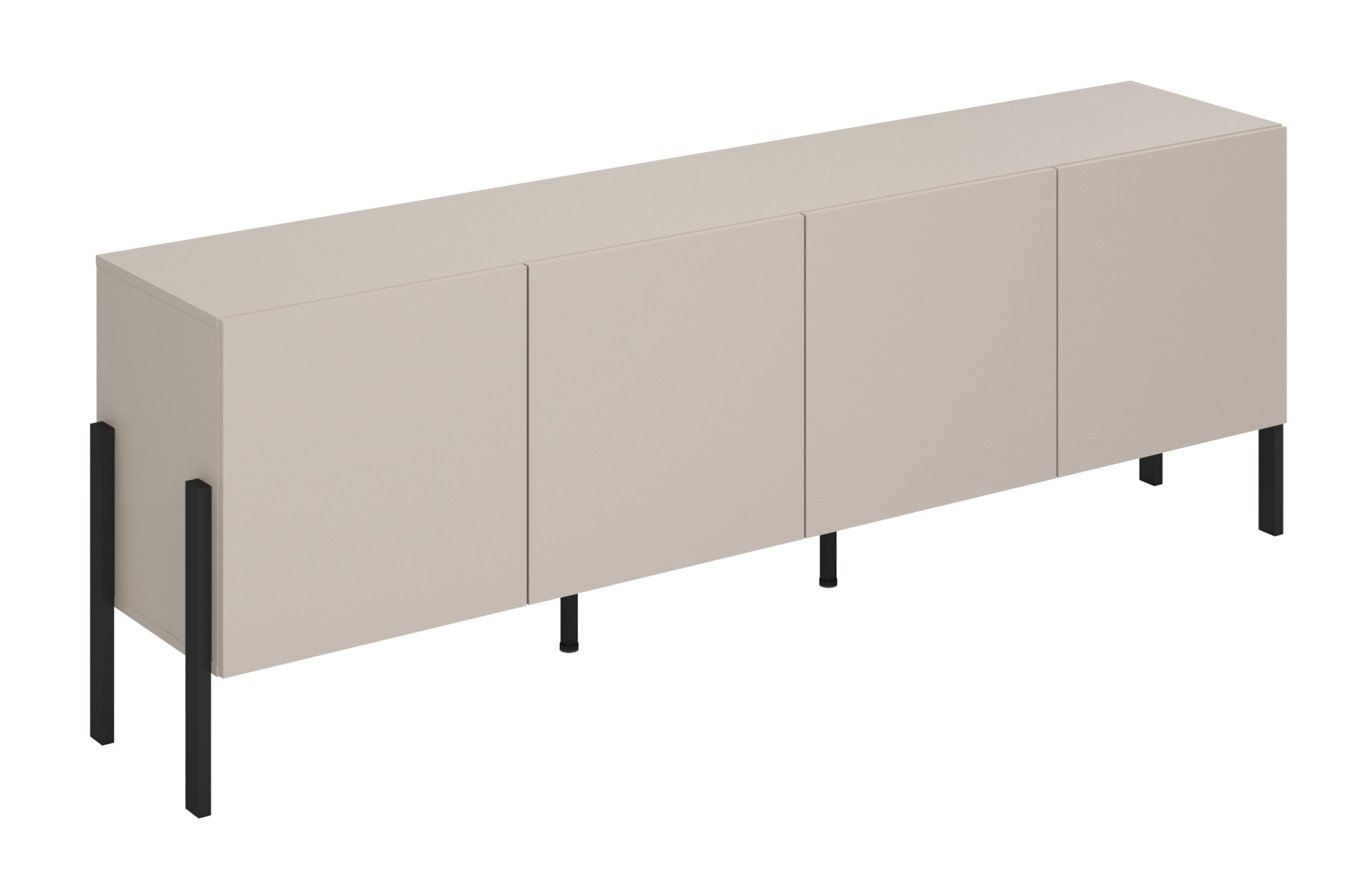Szafka RTV czterodrzwiowa Jukon 204 cm Szary beż