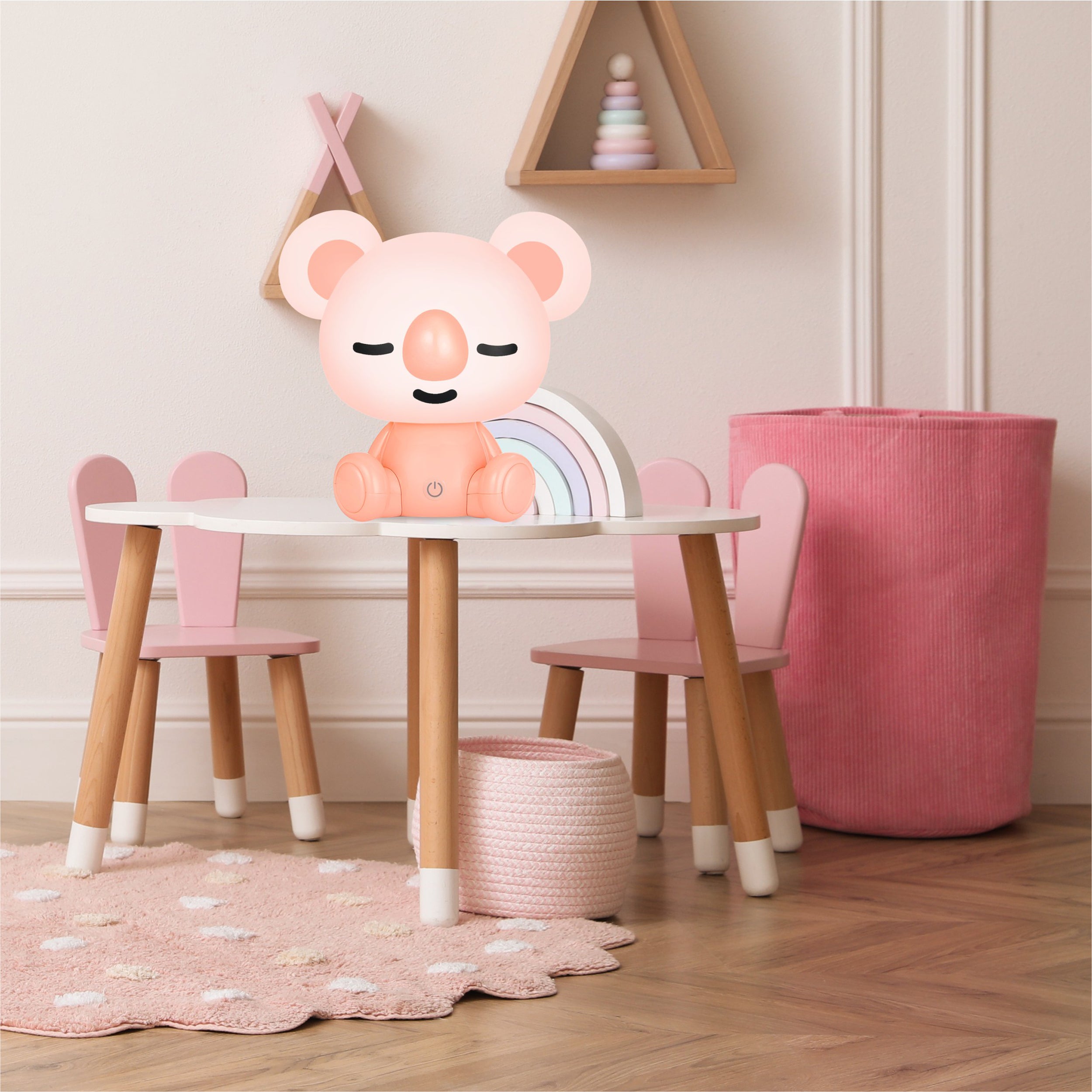 Lampa stołowa Koala różowa