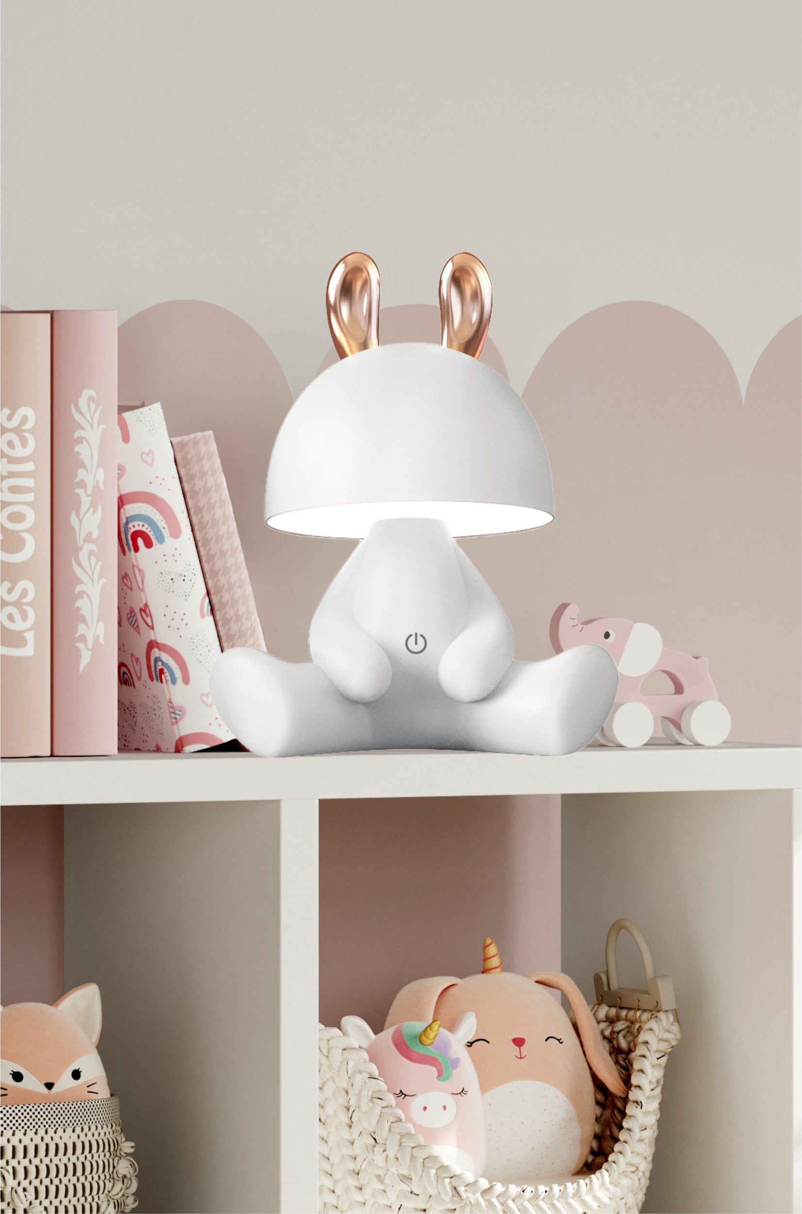 Lampa stołowa Króliczek biała