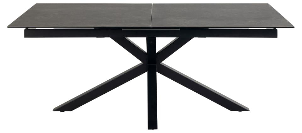 Stół do jadalni Kardema ceramiczny czarny blat na metalowej podstawie rozkładany 200-240 cm