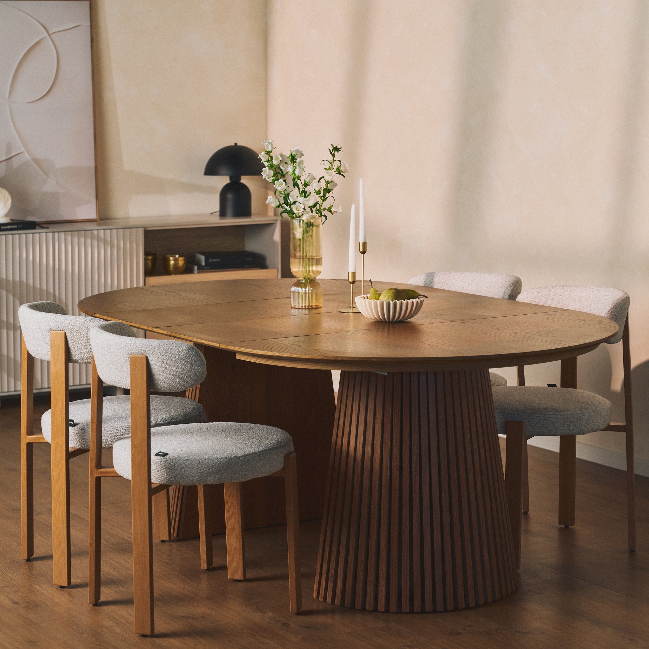 Stół rozkładany Formisty 120-200x120 cm lamele dąb naturalny