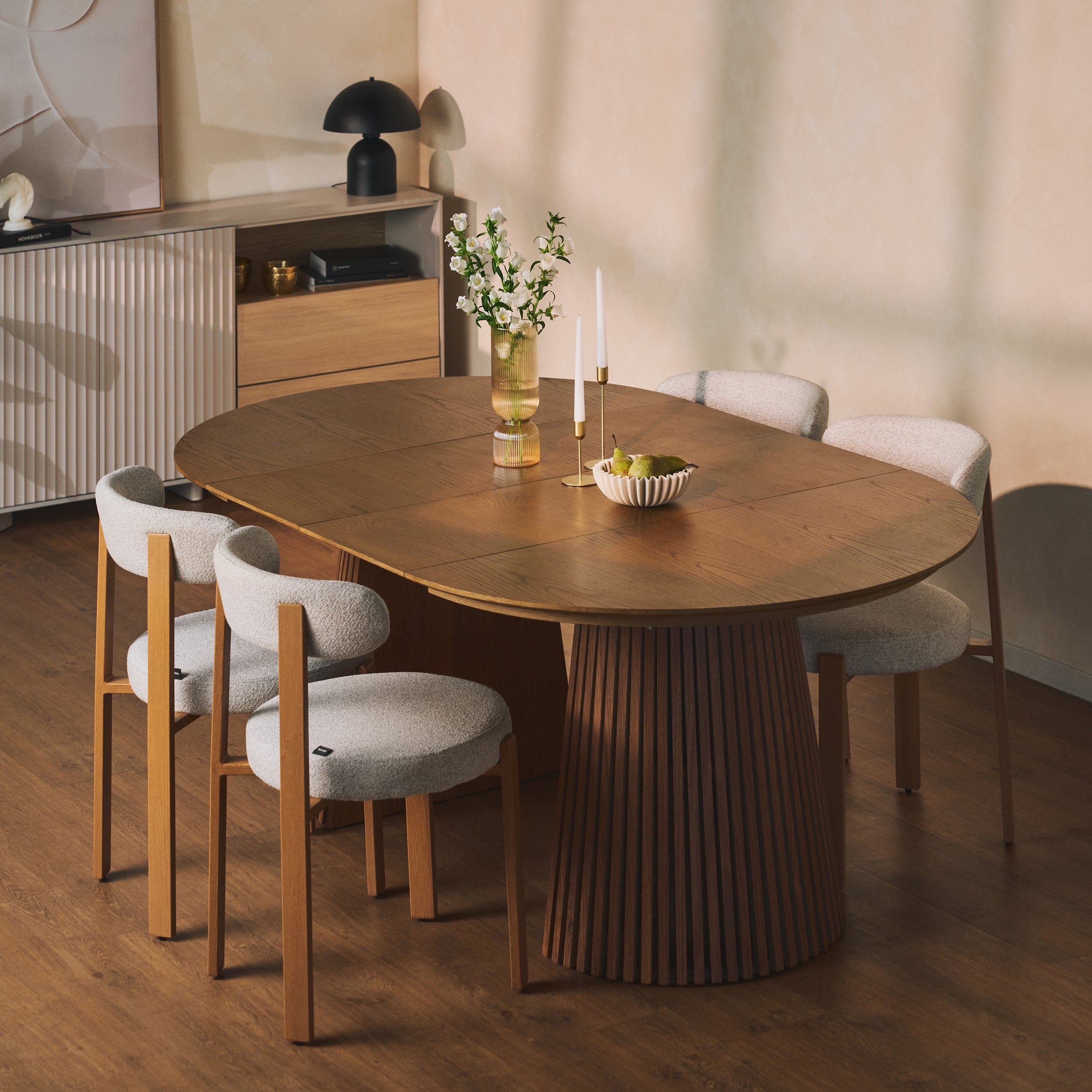 Stół rozkładany Formisty 120-200x120 cm lamele dąb naturalny