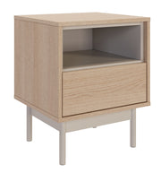 Szafka nocna Layen z szufladą i wnęką 45 cm dąb lindberg/kaszmir