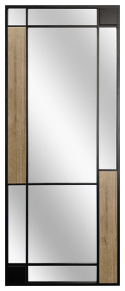 Lustro ścienne Two-tone 150x60 cm czarno-brązowe