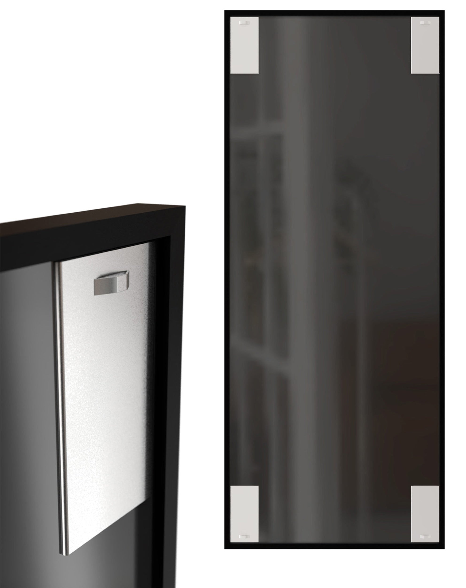 Lustro ścienne Mono 150x60 cm czarne