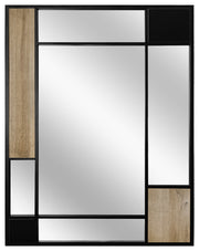 Lustro ścienne Edge 95x65 cm czarno-brązowe