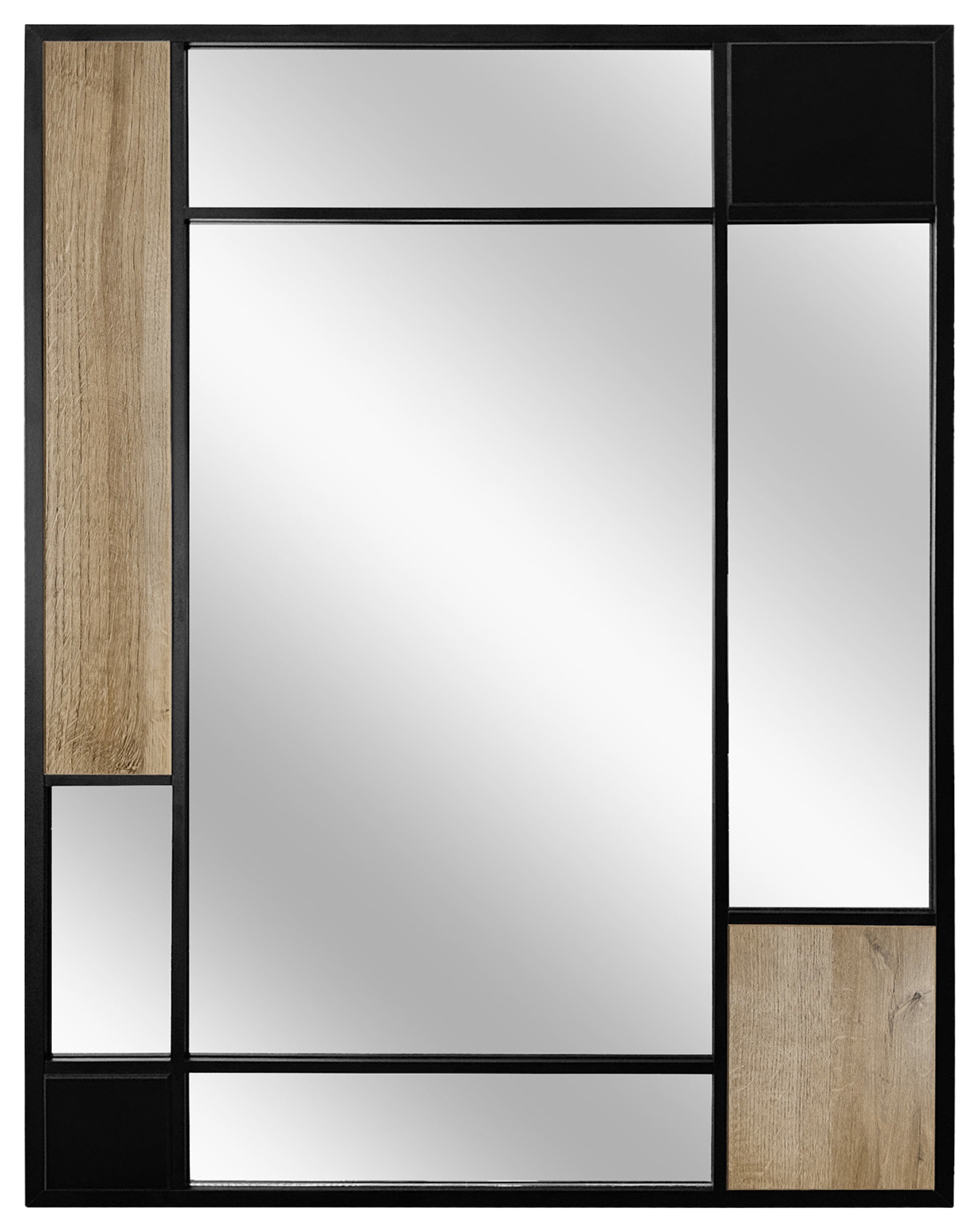 Lustro ścienne Edge 95x65 cm czarno-brązowe