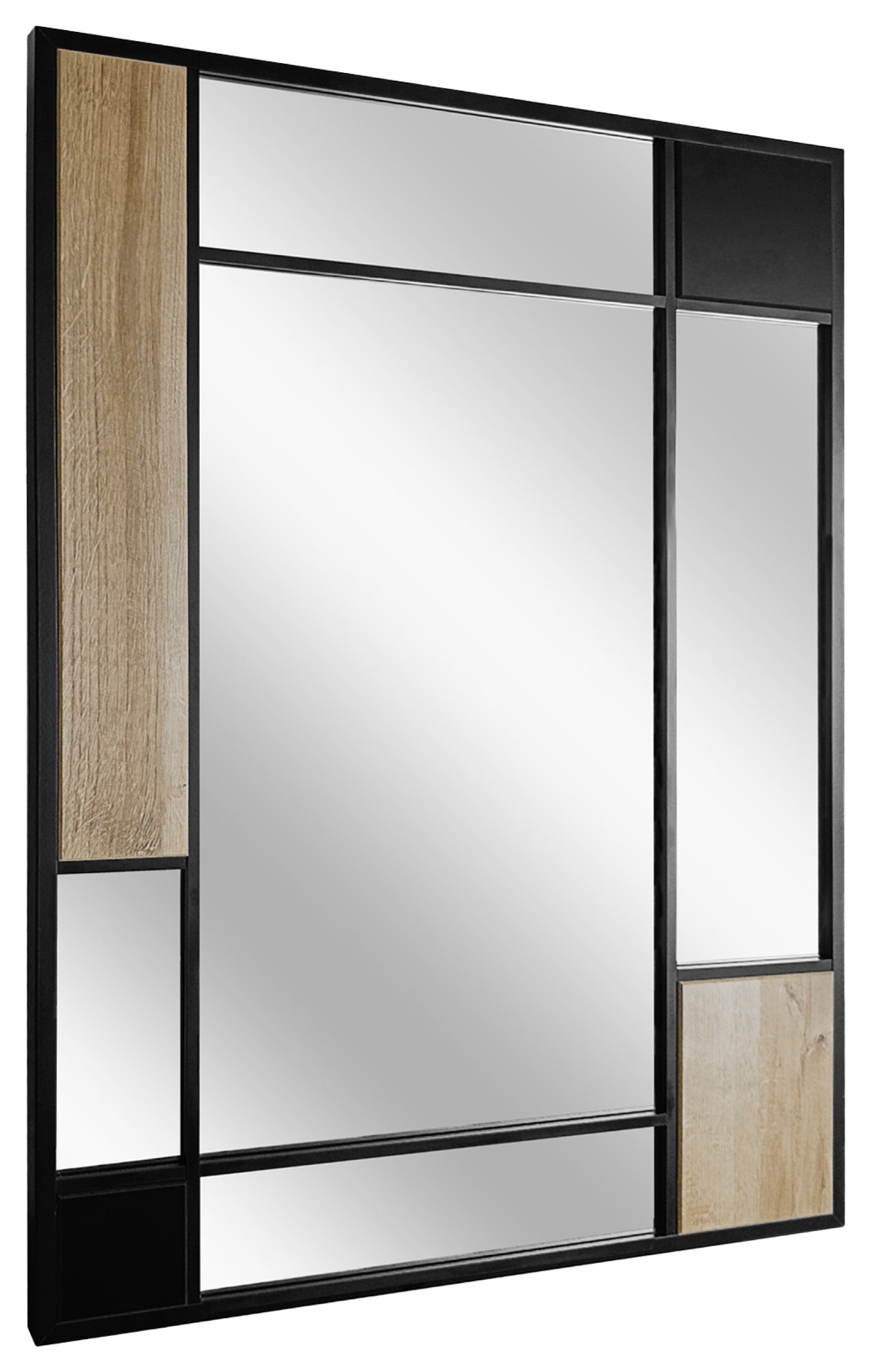 Lustro ścienne Edge 95x65 cm czarno-brązowe