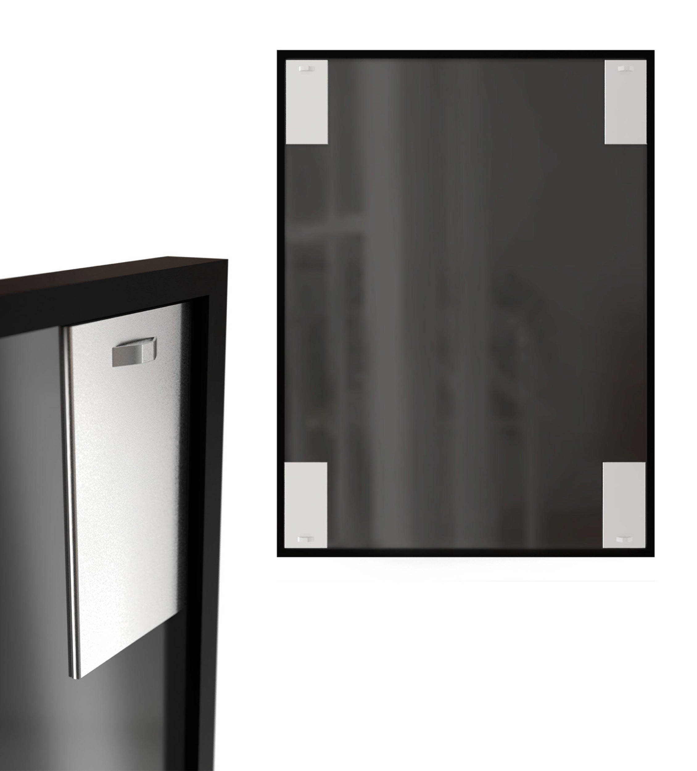 Lustro ścienne Edge 95x65 cm czarno-brązowe