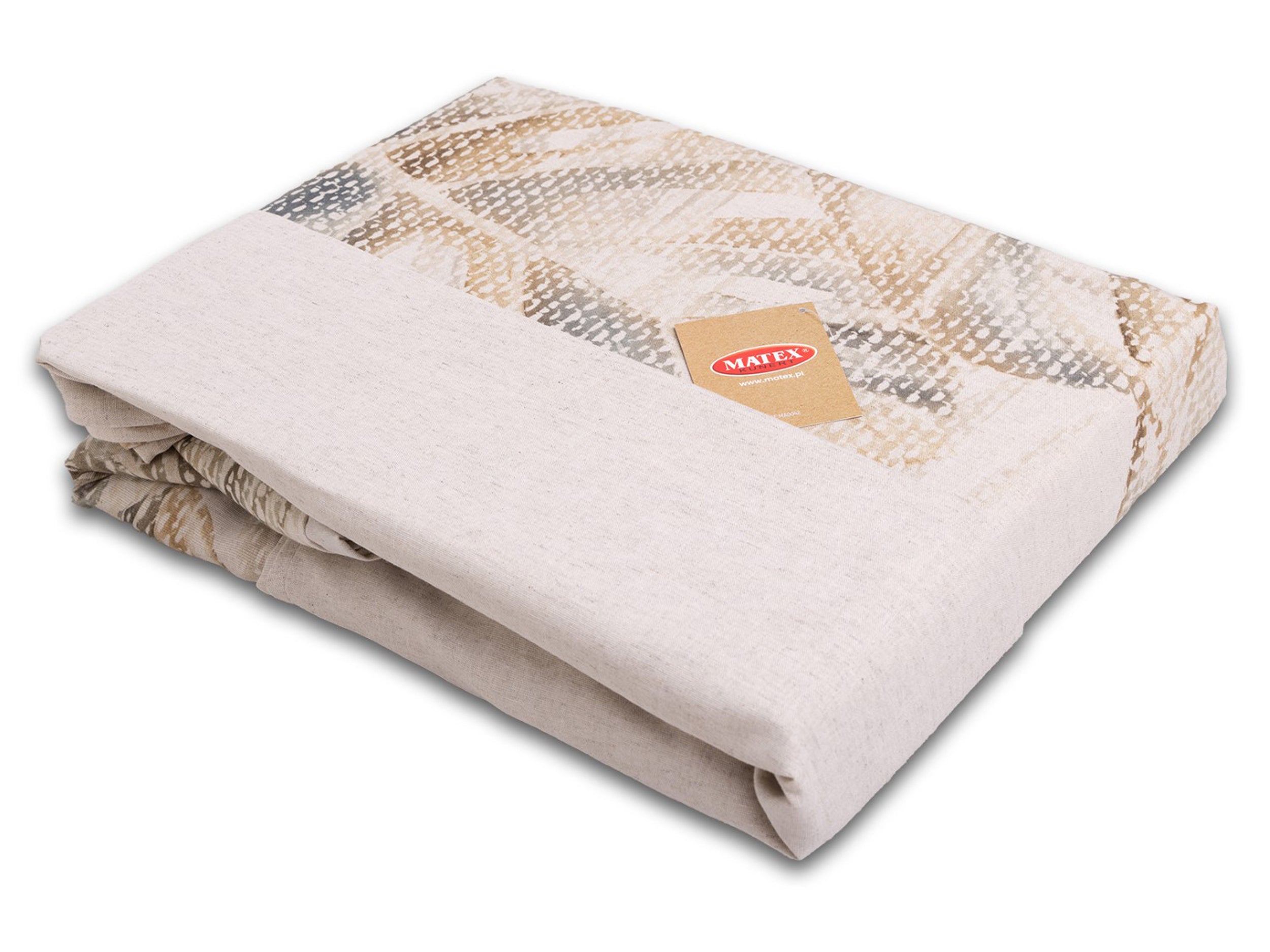 Komplet pościeli z lnem Linen tropikalne liście 160x200 cm z dwiema poszewkami na poduszkę 70x80 cm