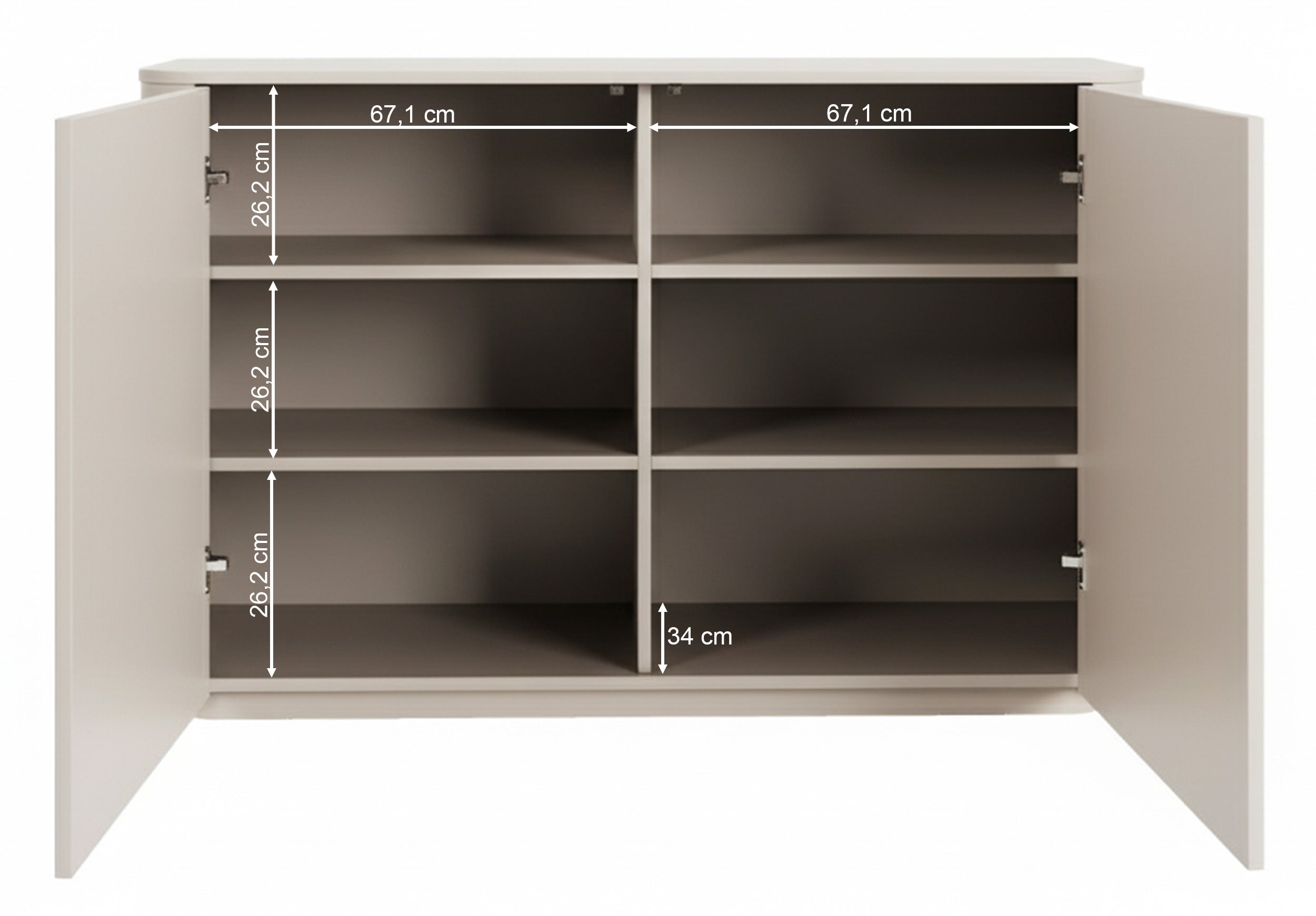 Komoda dwudrzwiowa Luvio 140 cm kaszmir