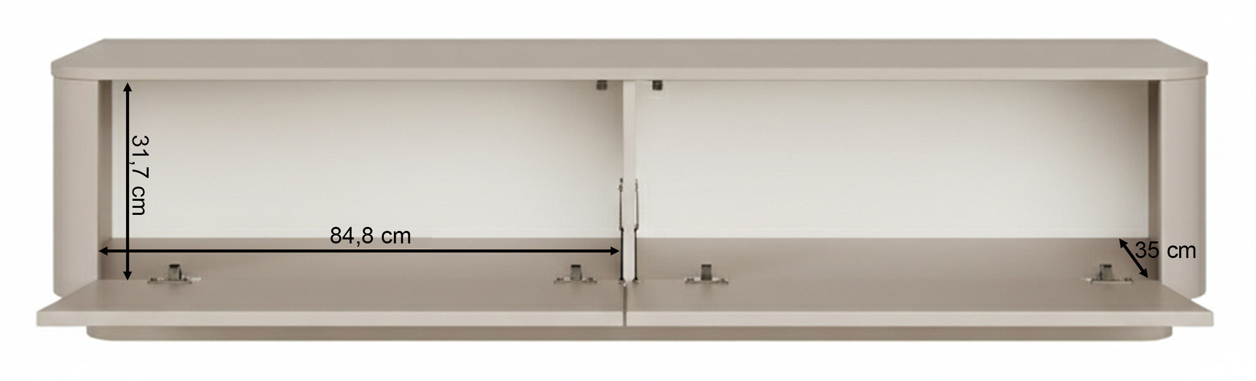 Szafka RTV Luvio wisząco-stojąca 175 cm kaszmir