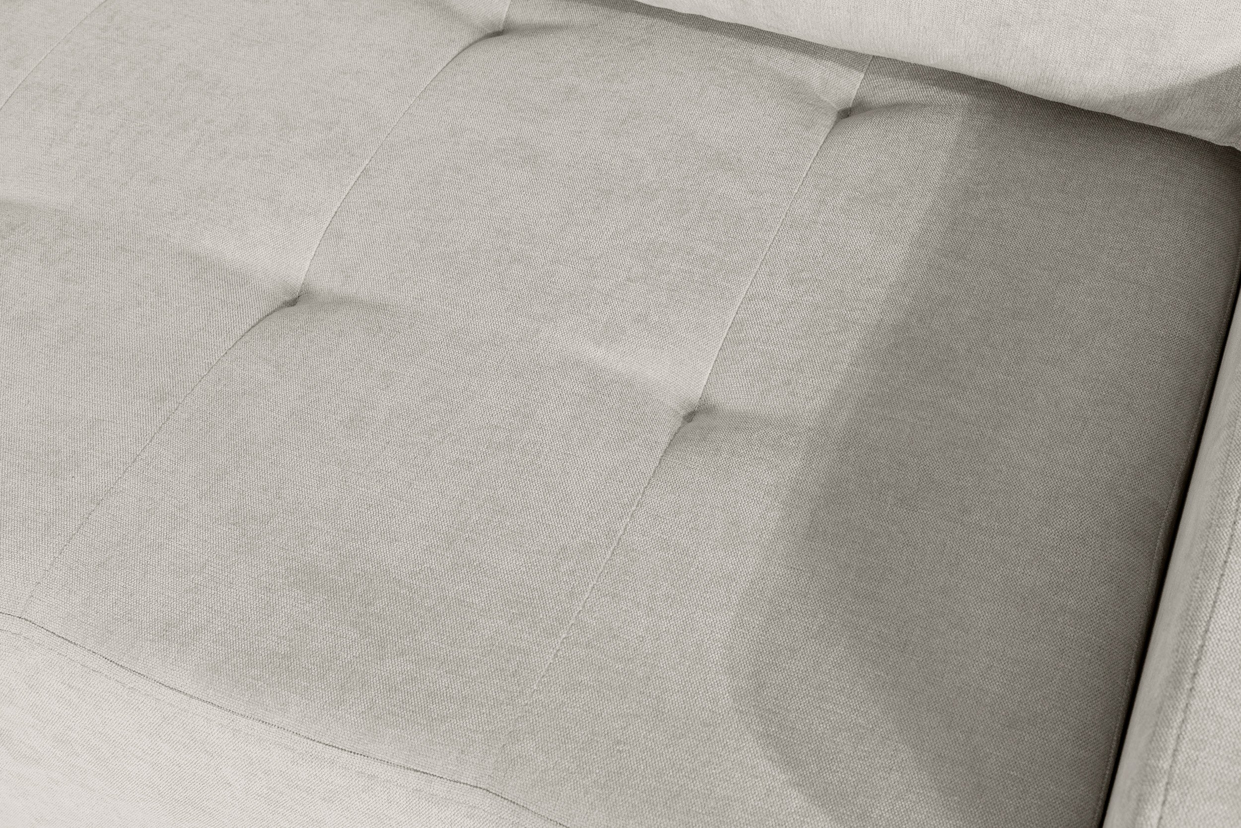 Narożnik z funkcją spania Larelle L-kształtny lewostronny z pojemnikiem jasnobeżowy szenil