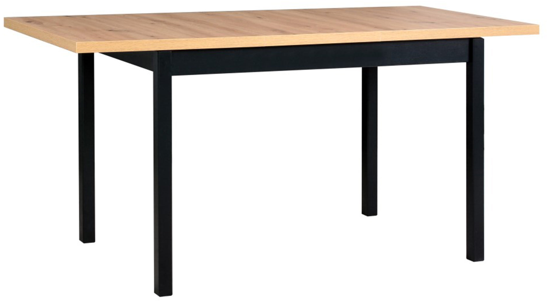 Stół drewniany do jadalni rozkładany Vismito 120-160x70 cm czarny dąb artisan
