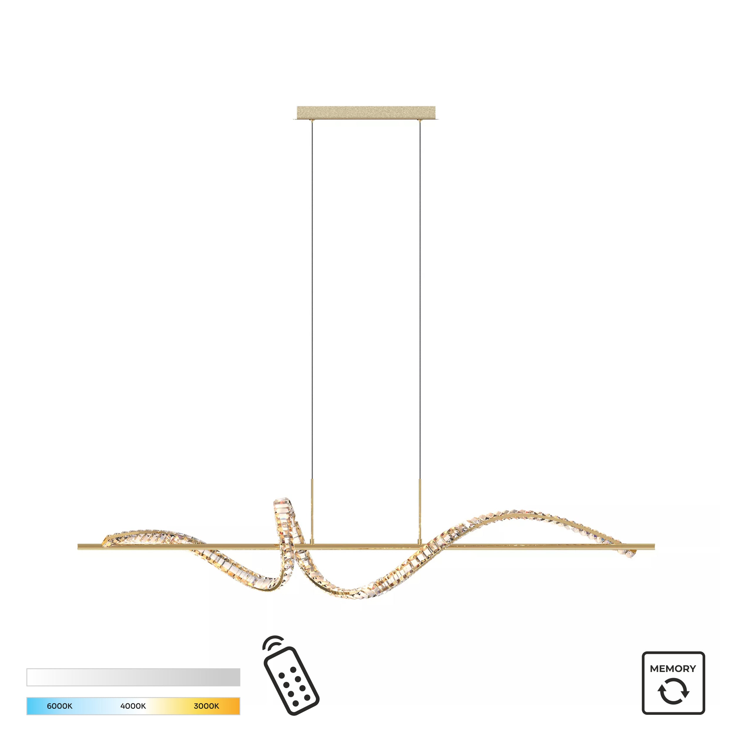 Lampa wisząca Athesa złota
