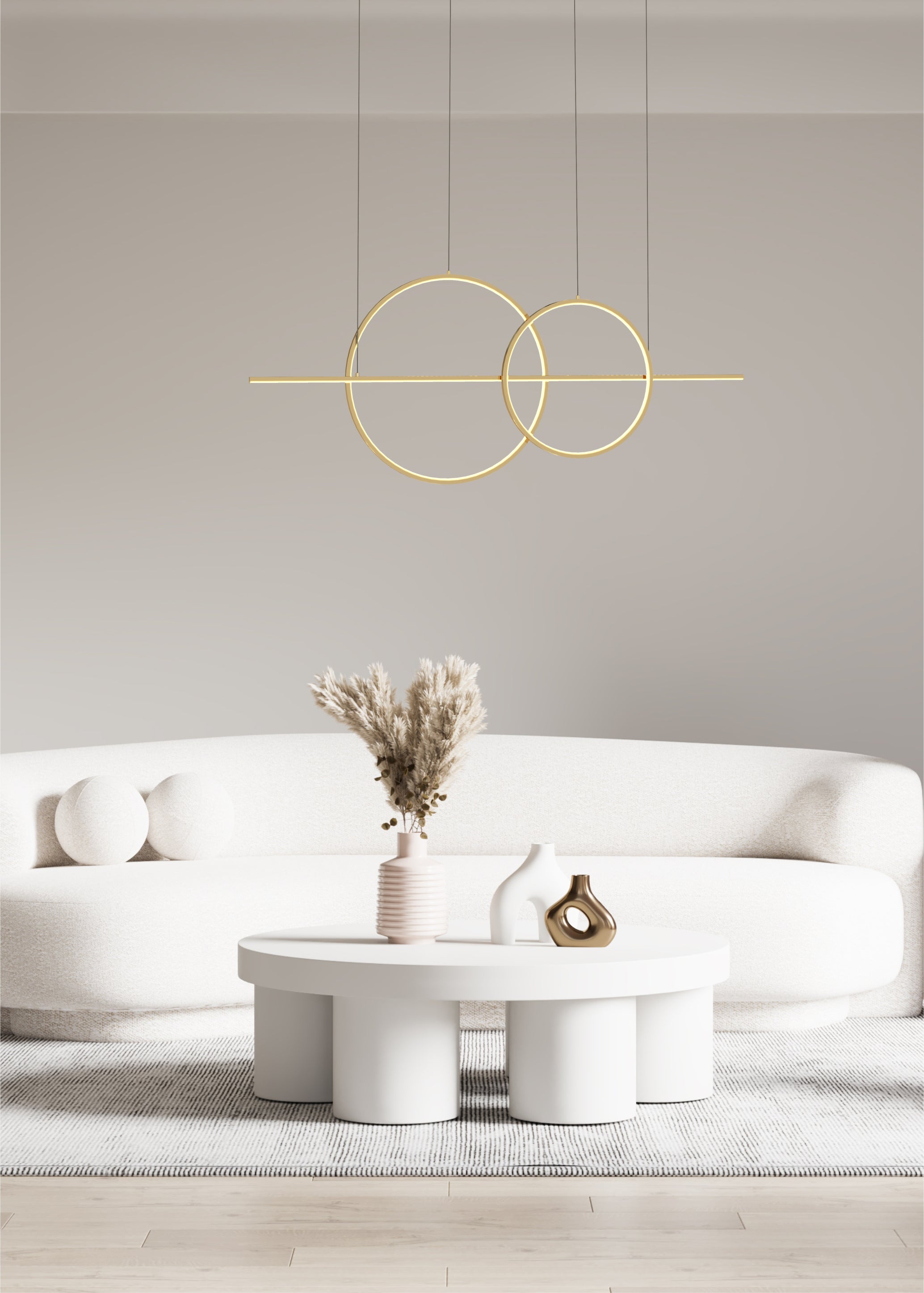 Lampa wisząca Cholet złota
