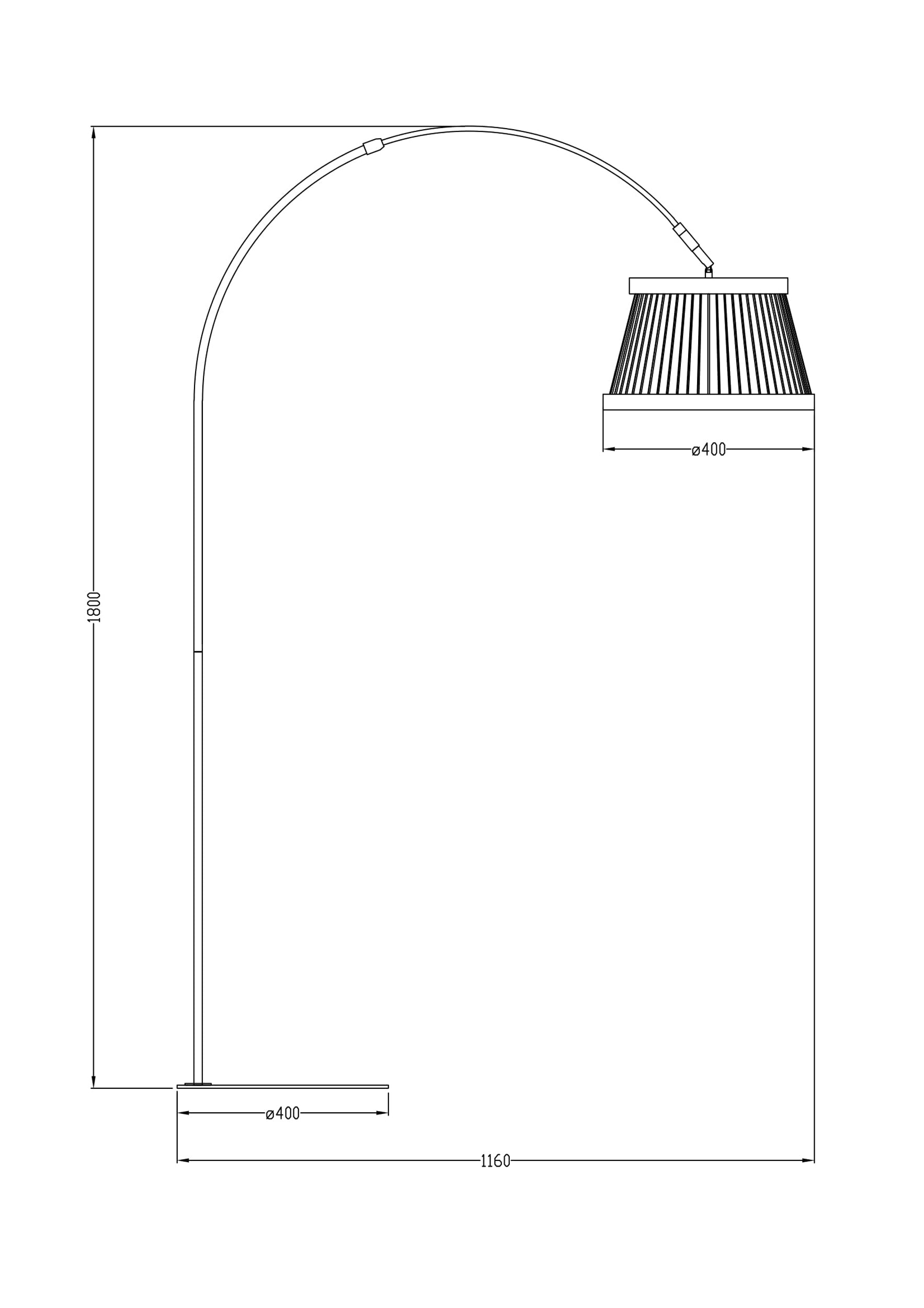 Lampa podłogowa Balu czarna