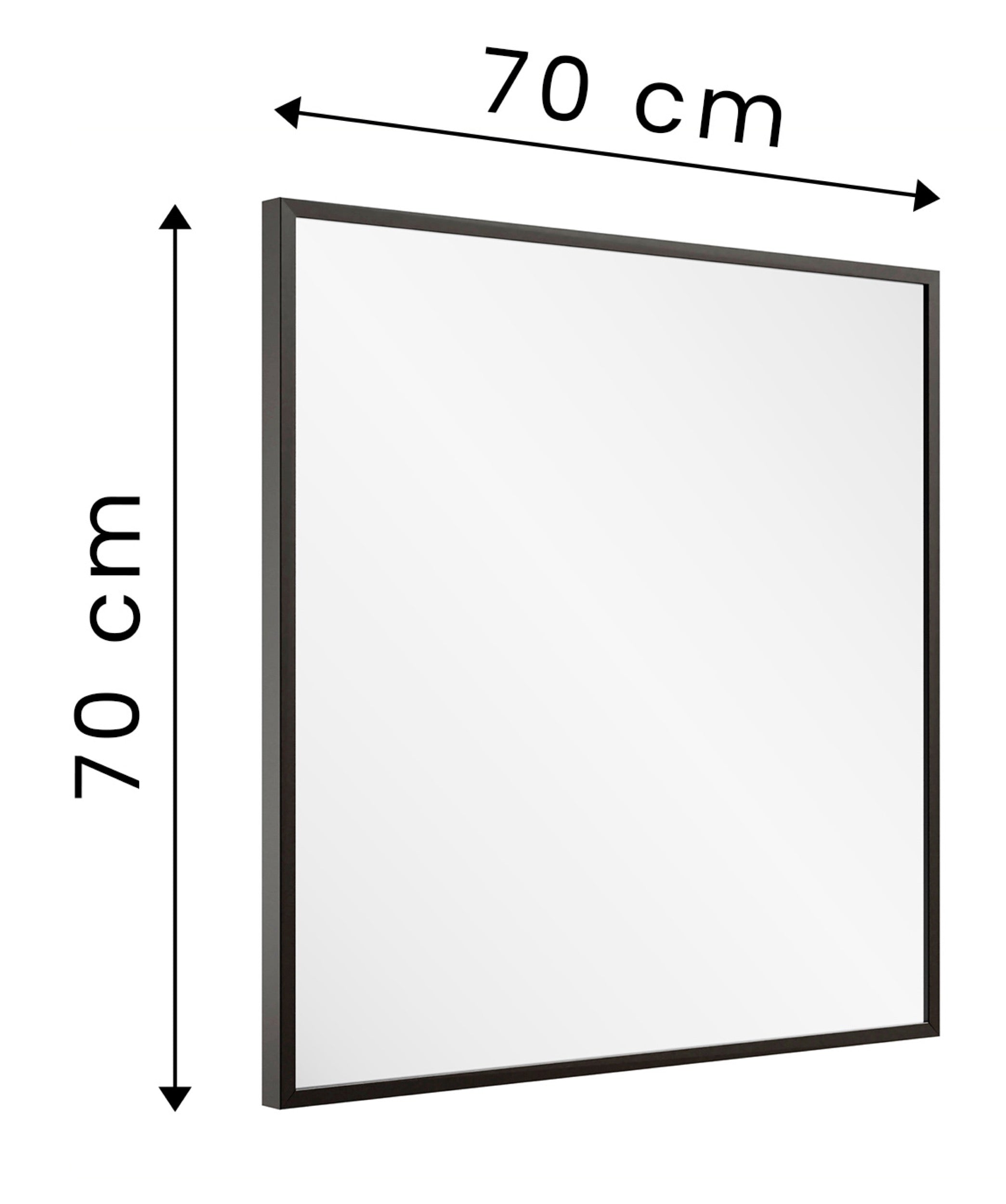 Panel lustrzany Toringo moduł B 70x70 cm czarna rama