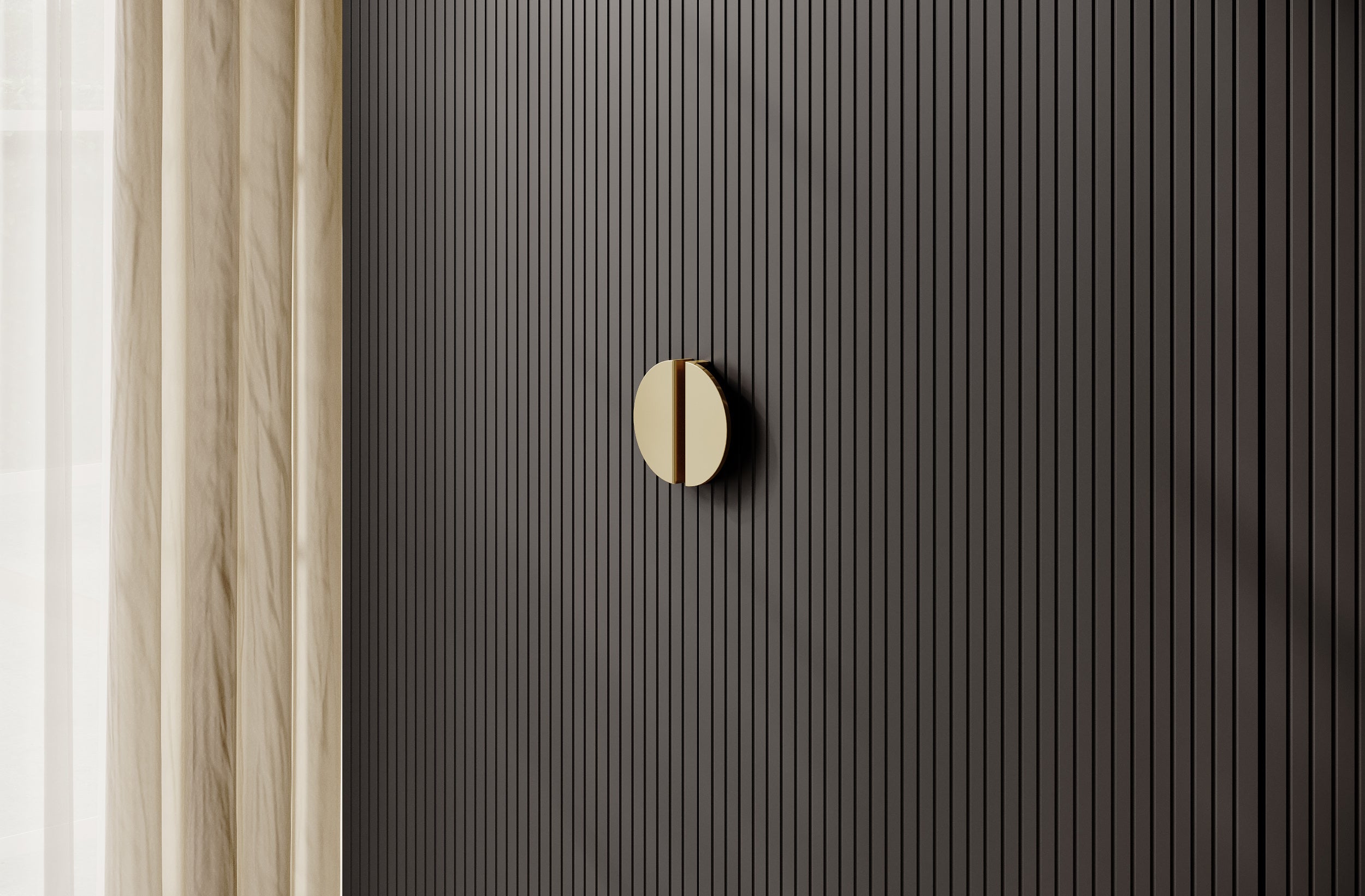 Szafa czterodrzwiowa Moonir z drążkiem, półkami i kontenerkiem 200 cm Czarna