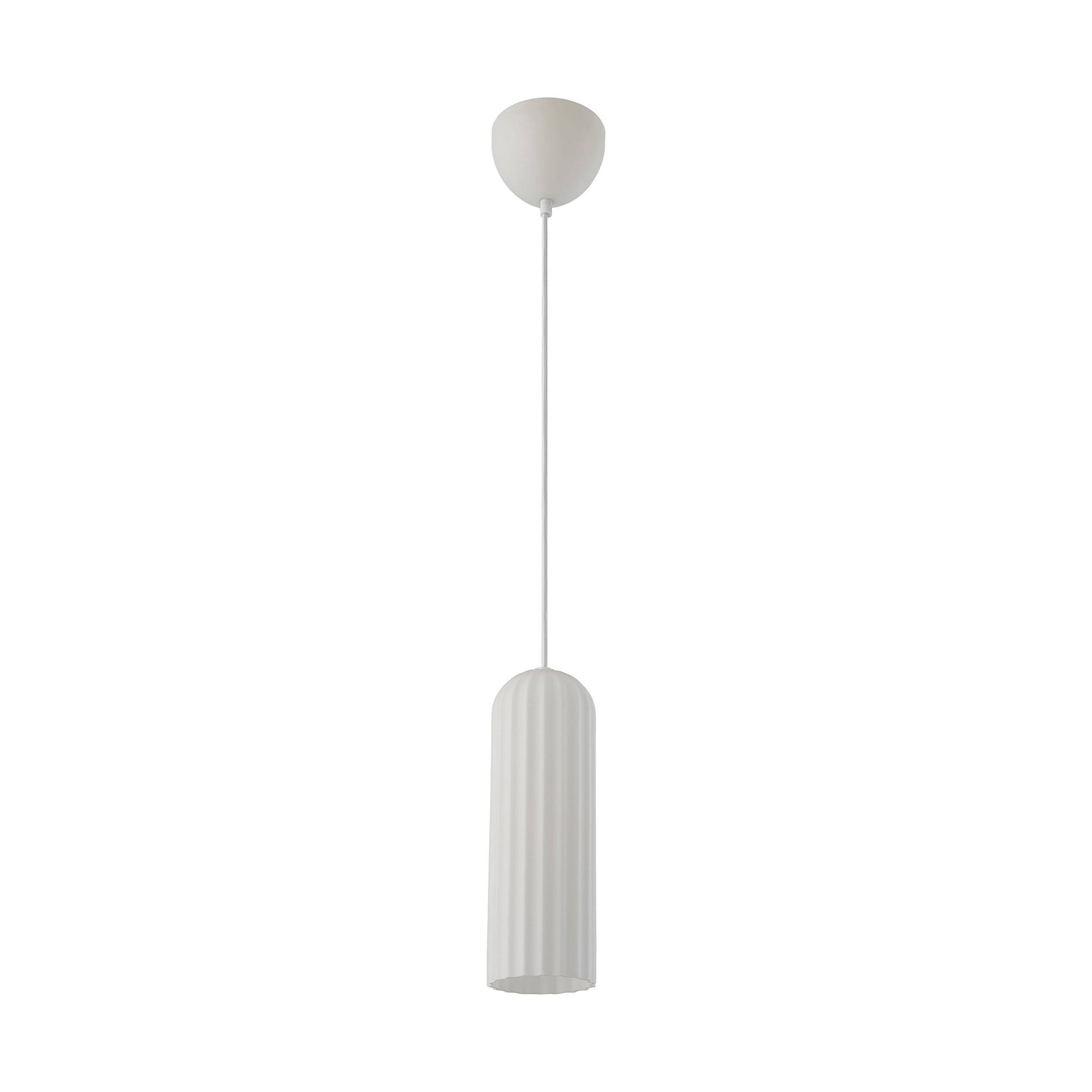 Lampa wisząca Miella biała ryflowana