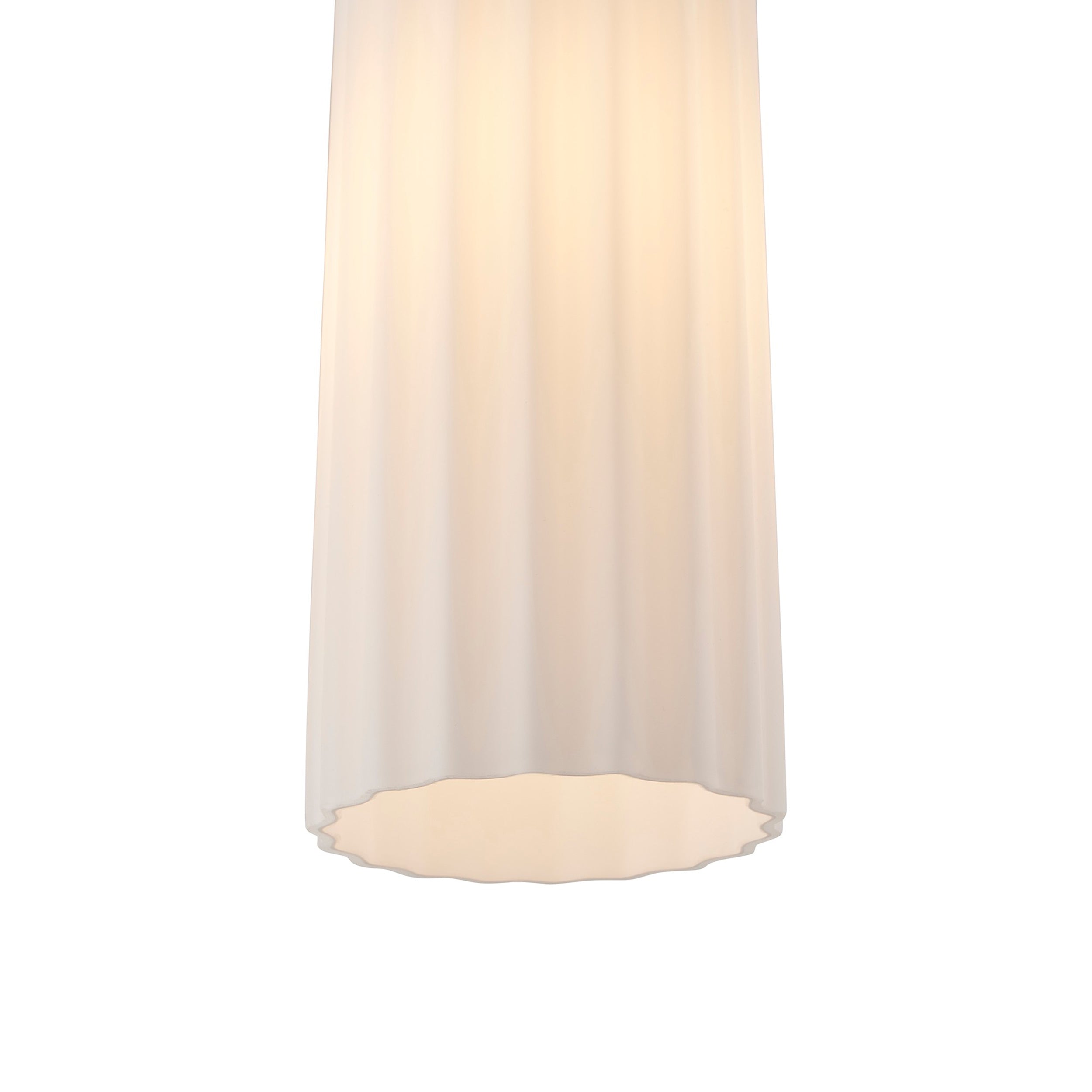 Lampa wisząca Miella biała ryflowana