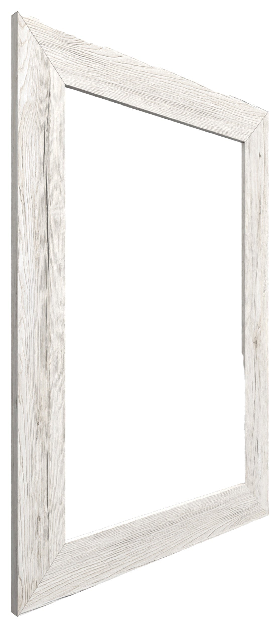 Lustro ścienne Hausly 86x60 cm białe drewno