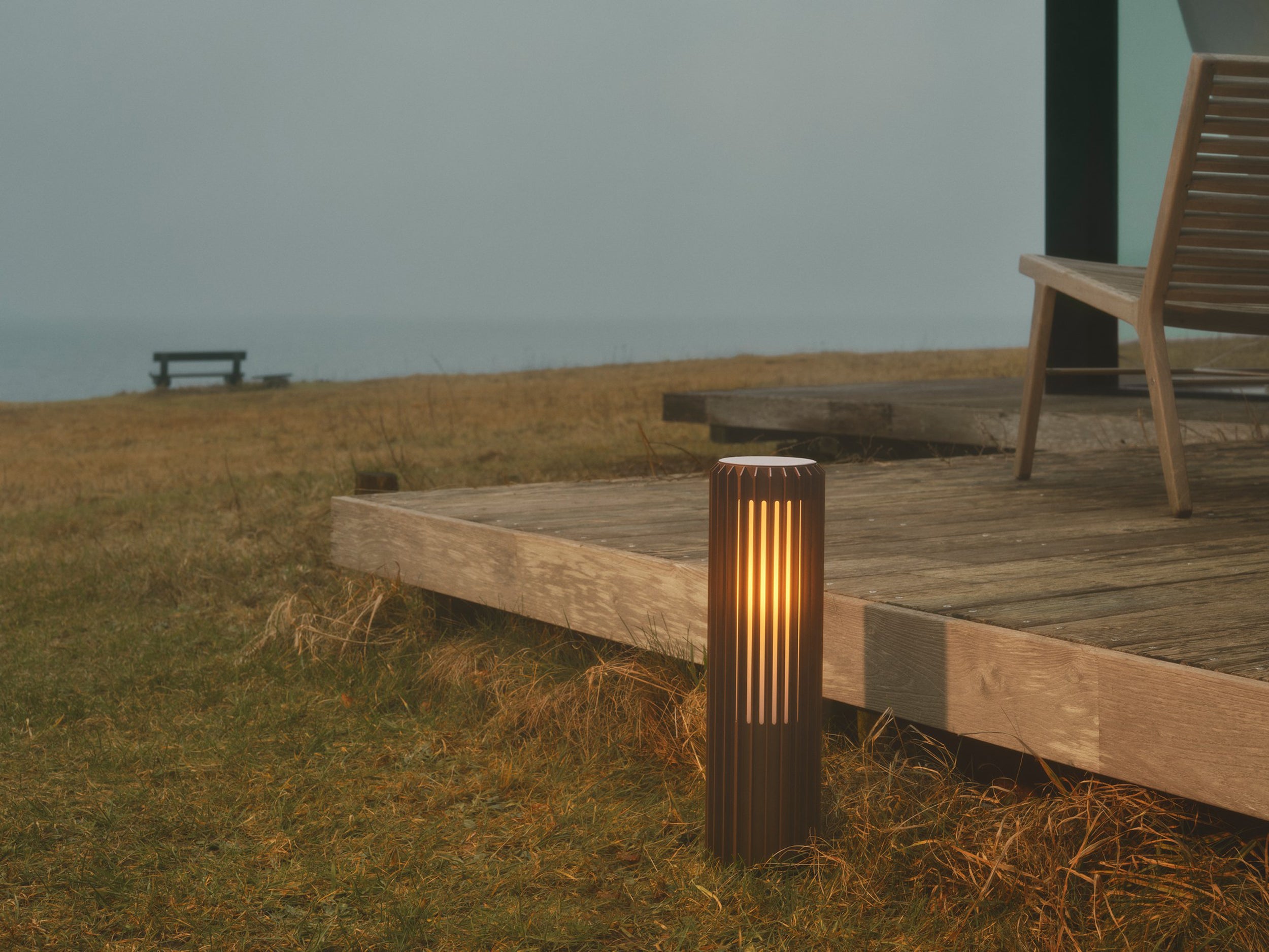 Lampa ogrodowa Aludra 45 cm brązowa IP54