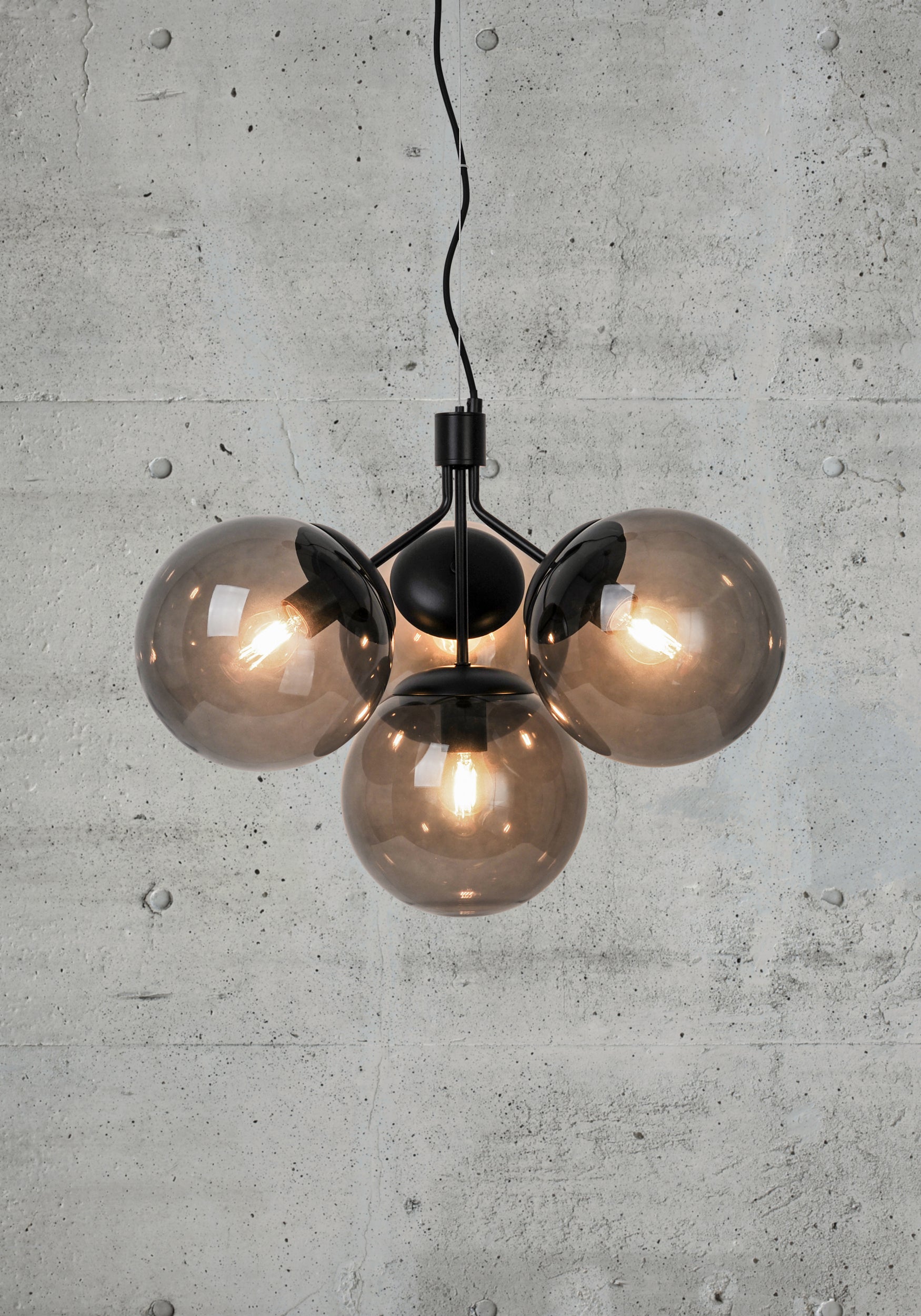 Lampa wisząca Ivona x4 czarna