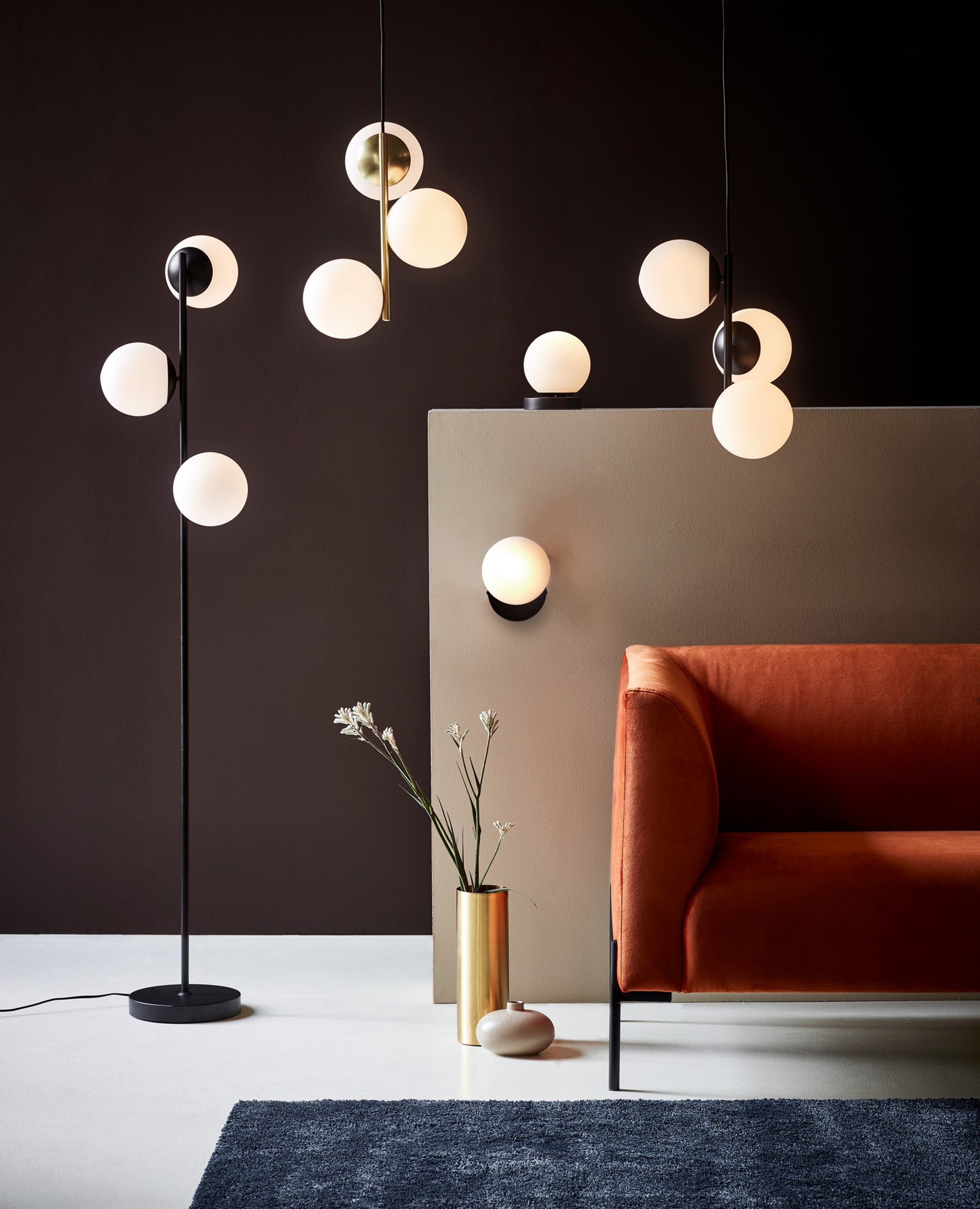 Lampa podłogowa Lilly x3 czarna
