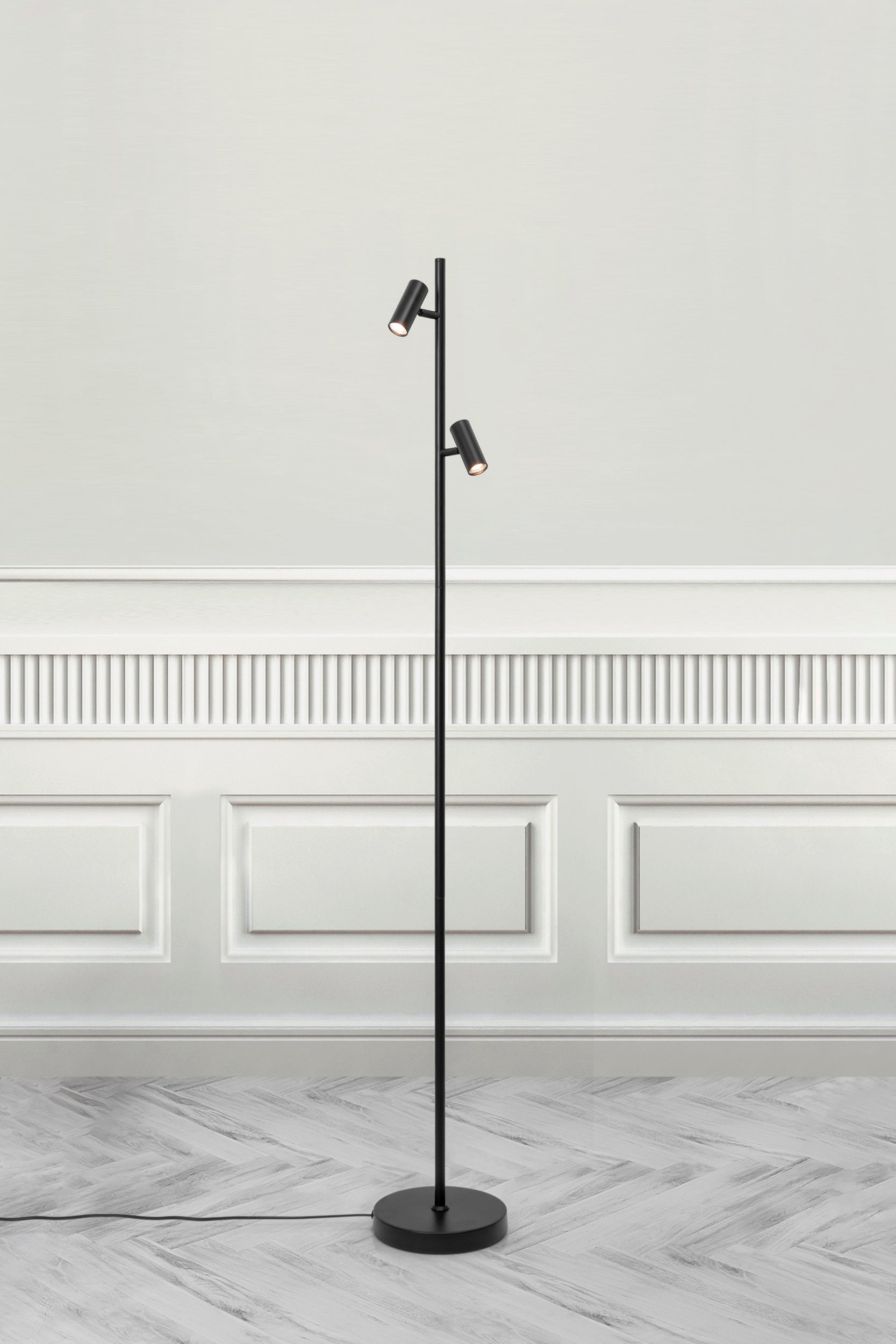 Lampa podłogowa Omari LED czarna z funkcja ściemniania