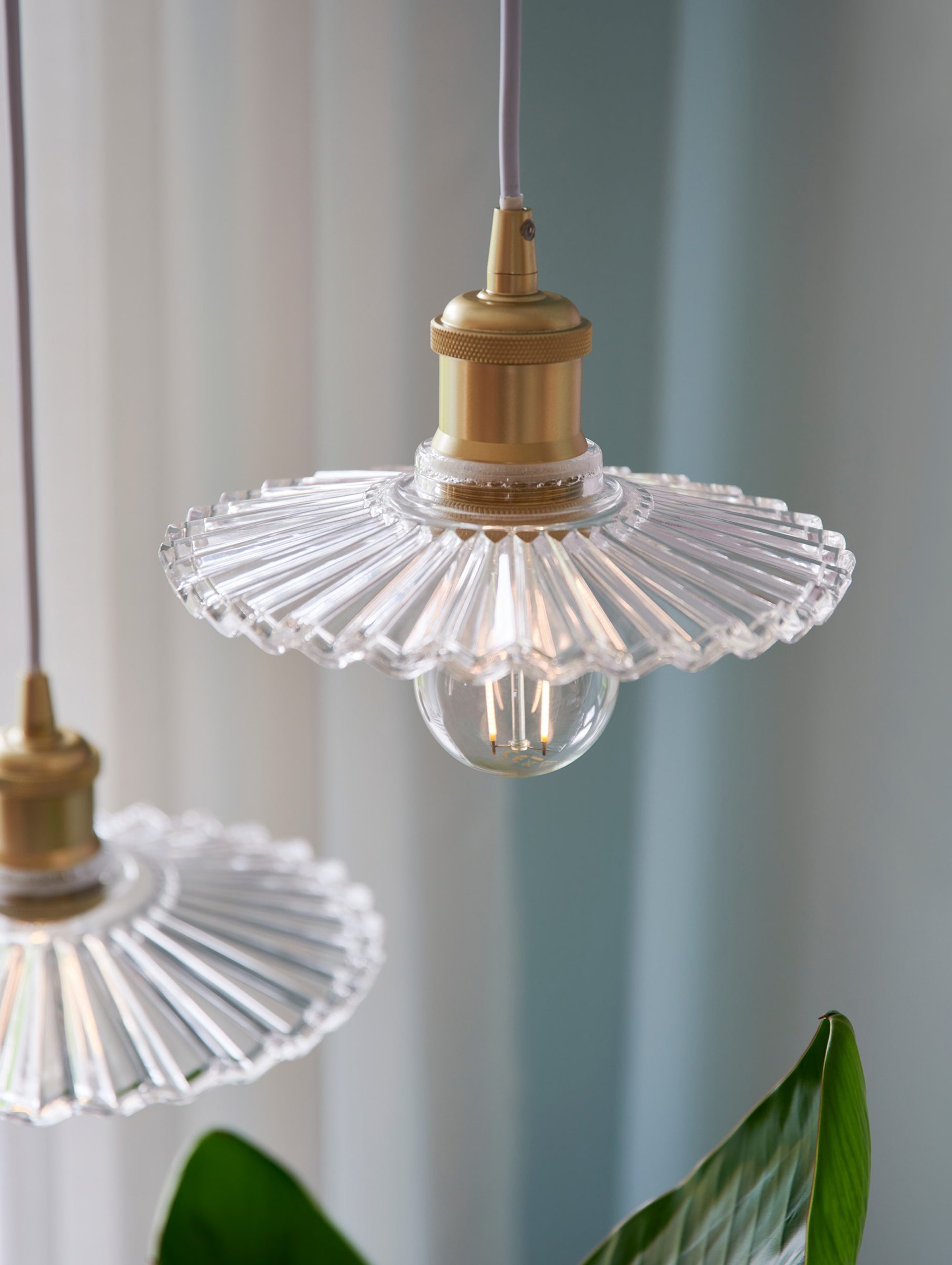 Lampa wisząca Torina złota transparentna
