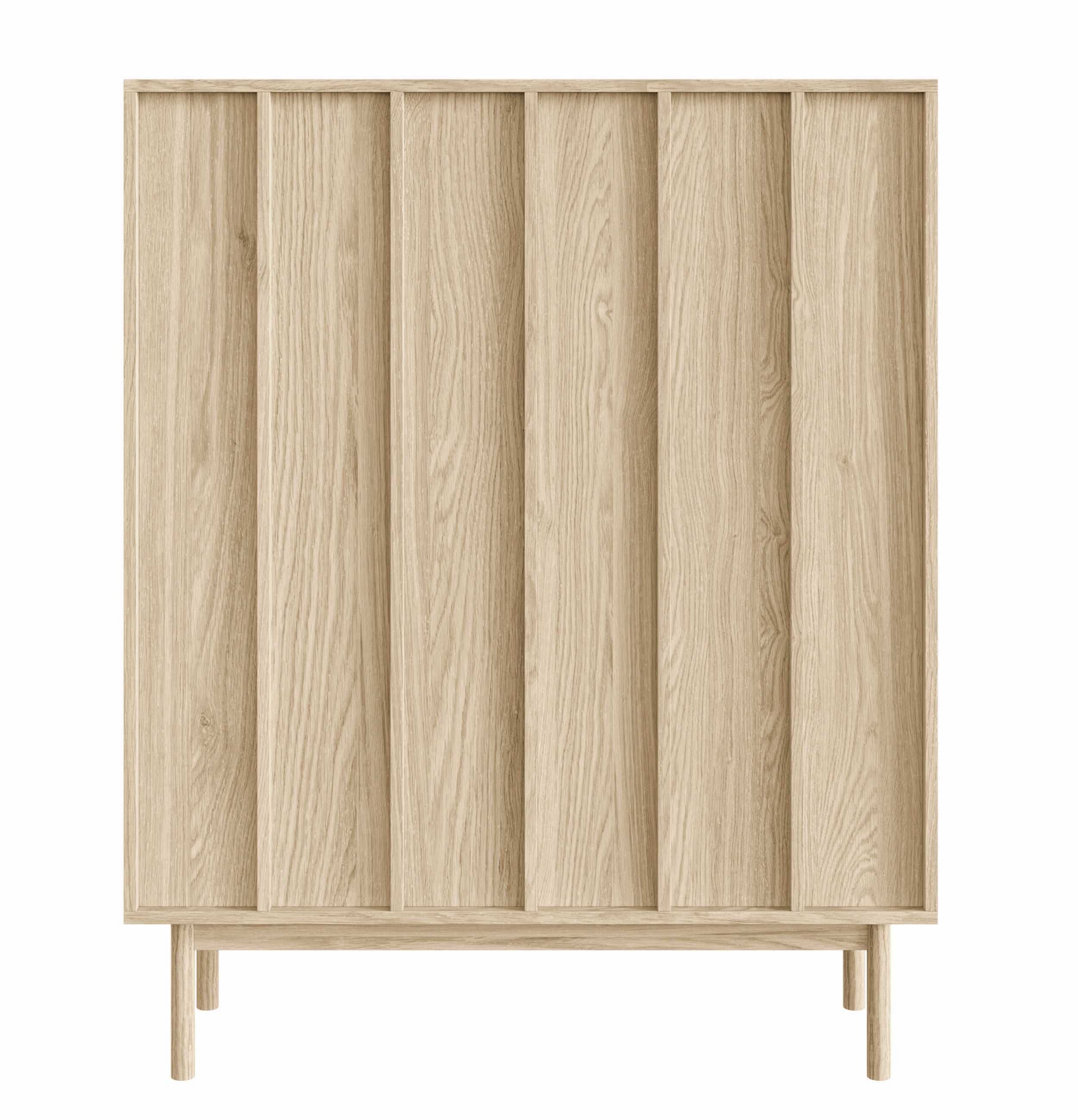 Komoda wysoka Neksto dwudrzwiowa 100 cm Dąb olejowany