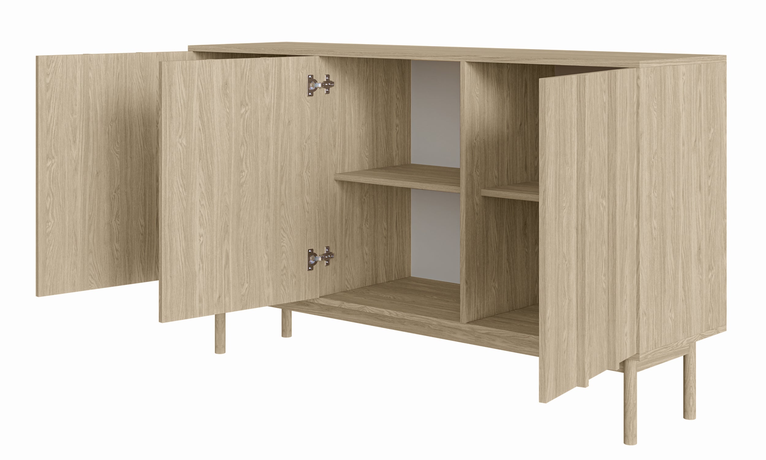 Komoda trzydrzwiowa Neksto 150 cm Dąb olejowany