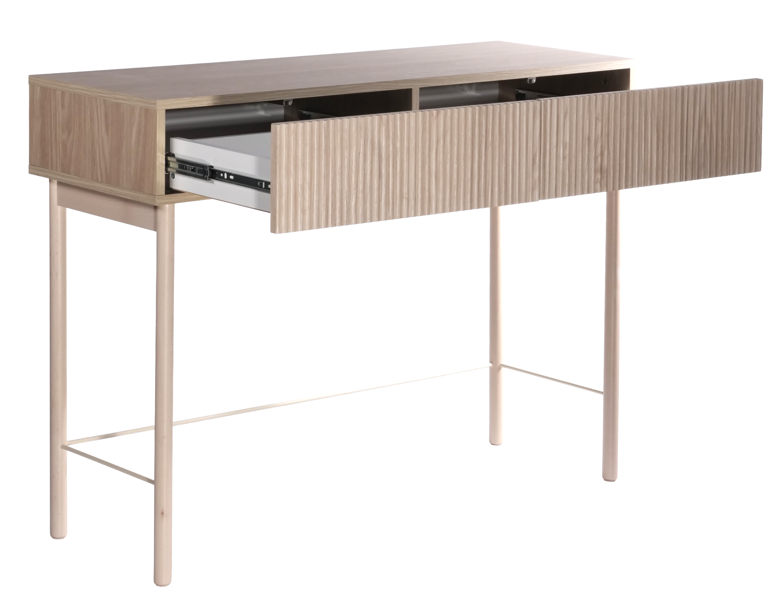 Toaletka Nolie z szufladami i nóżkami 110 cm Dąb Olejowany