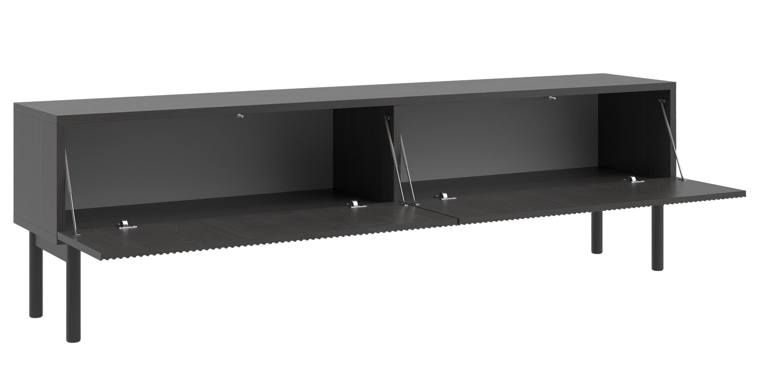 Szafka RTV Nolie 175 cm stojąca Jesion Portland Czarny