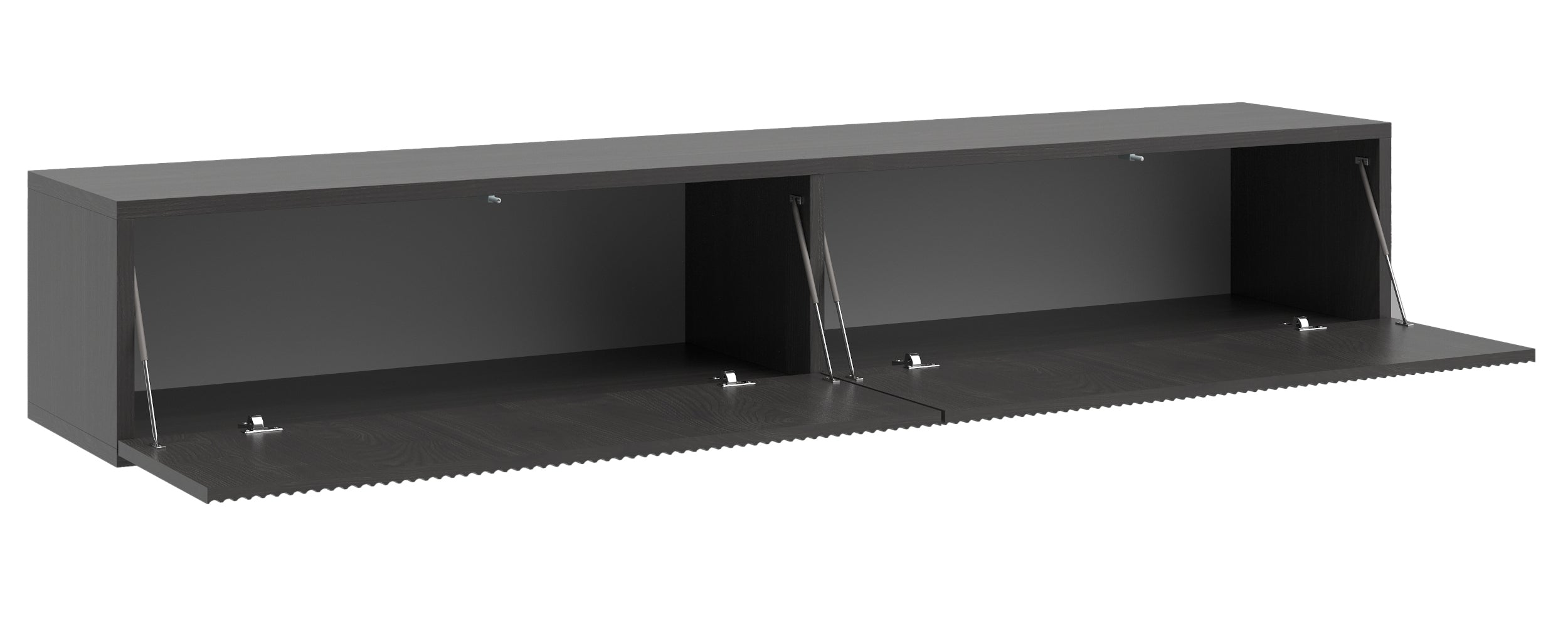 Szafka RTV Nolie 175 cm wisząca Jesion Portland Czarny