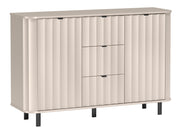 Komoda dwudrzwiowa Novado z trzema szufladami 137 cm kaszmir