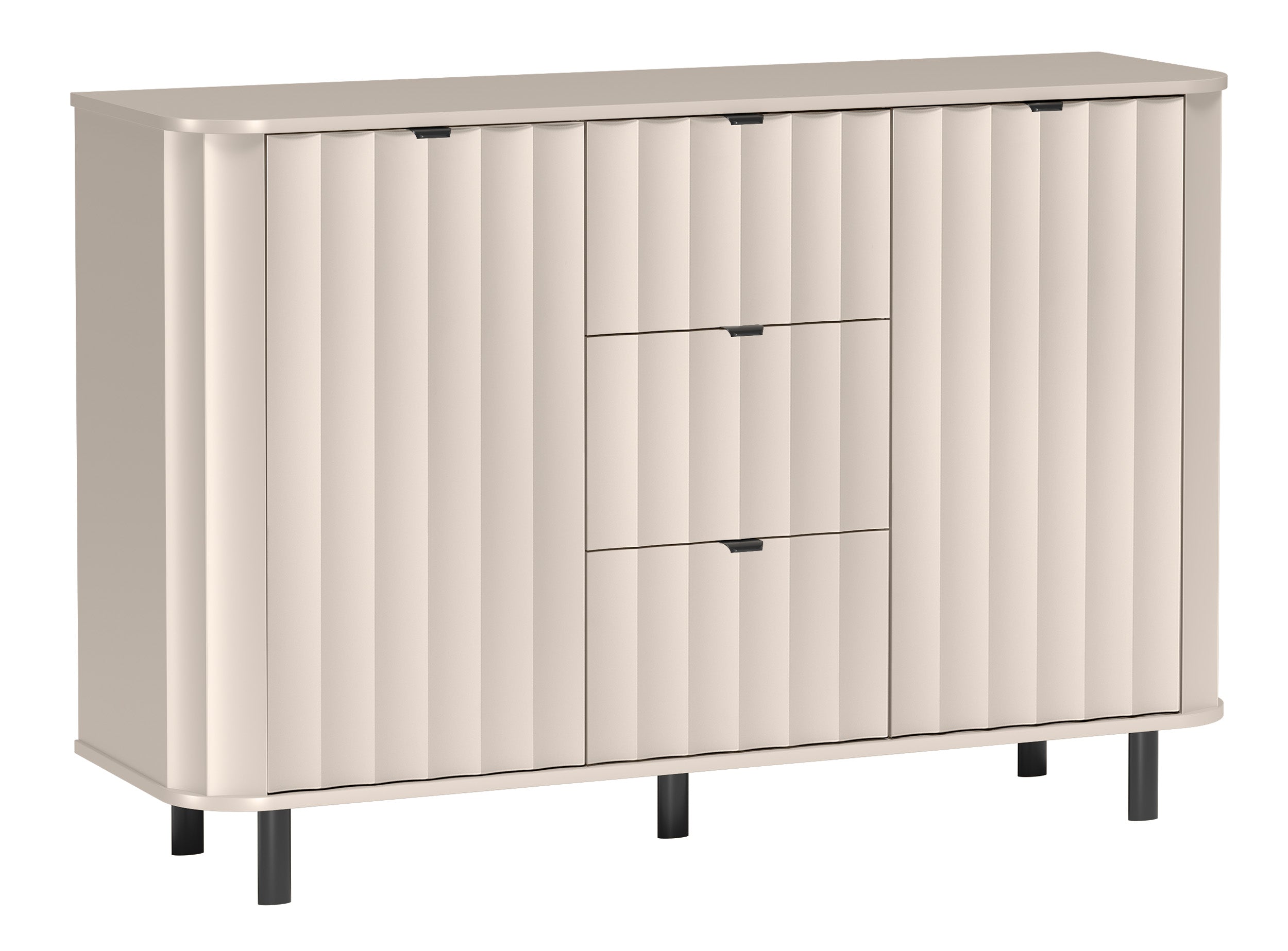 Komoda dwudrzwiowa Novado z trzema szufladami 137 cm kaszmir