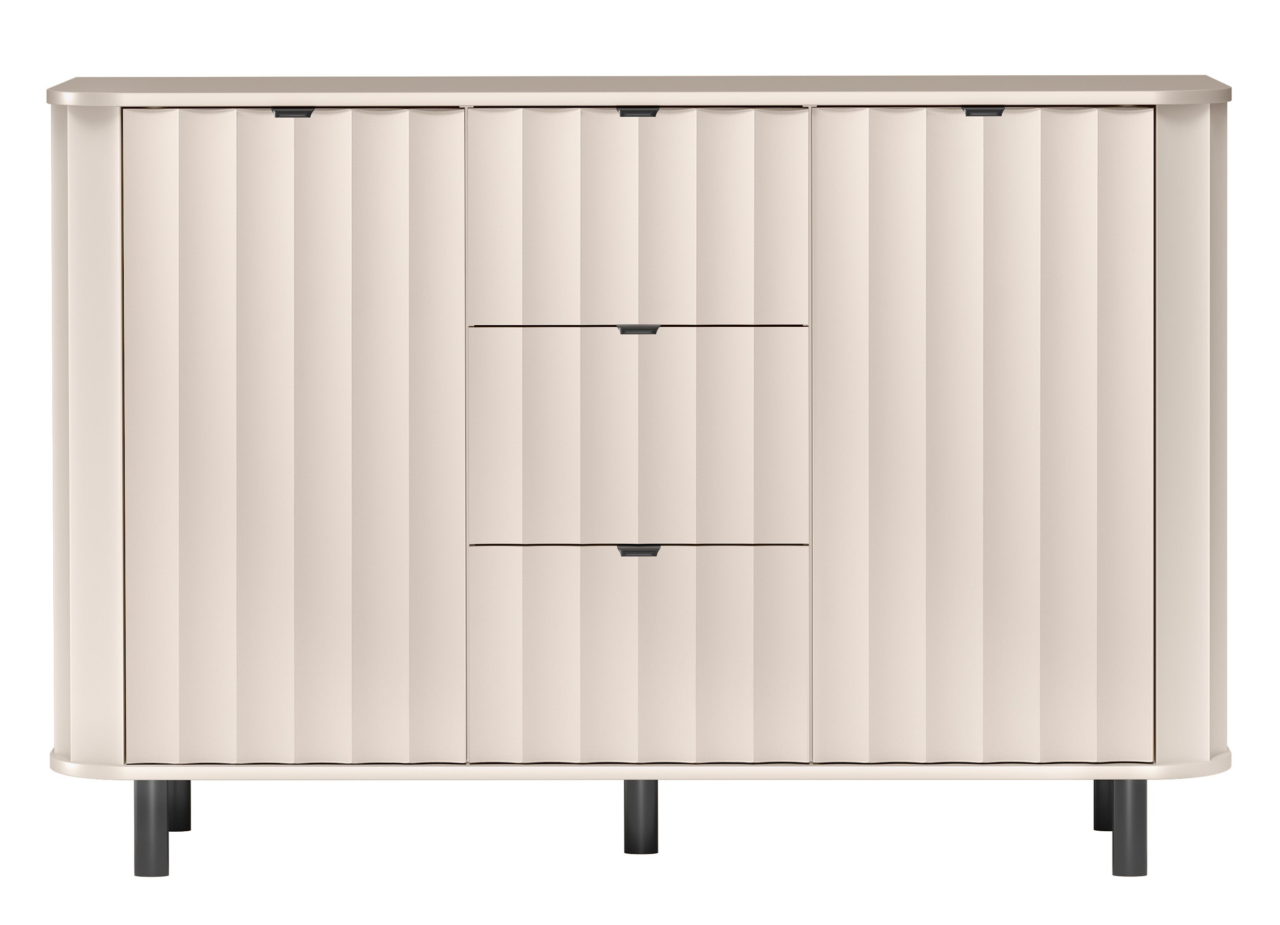 Komoda dwudrzwiowa Novado z trzema szufladami 137 cm kaszmir
