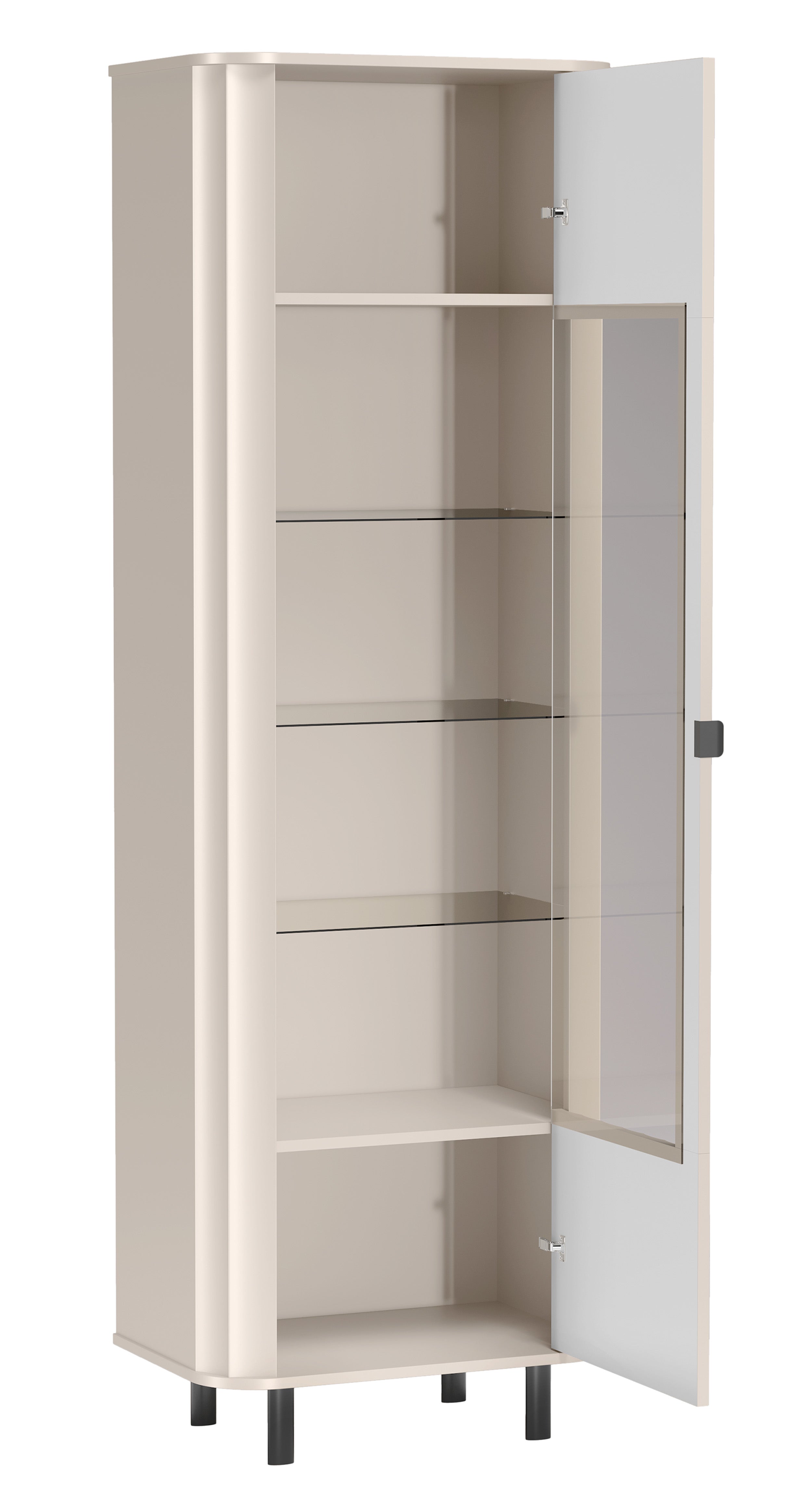 Witryna wysoka Novado jednodrzwiowa 65 cm kaszmir