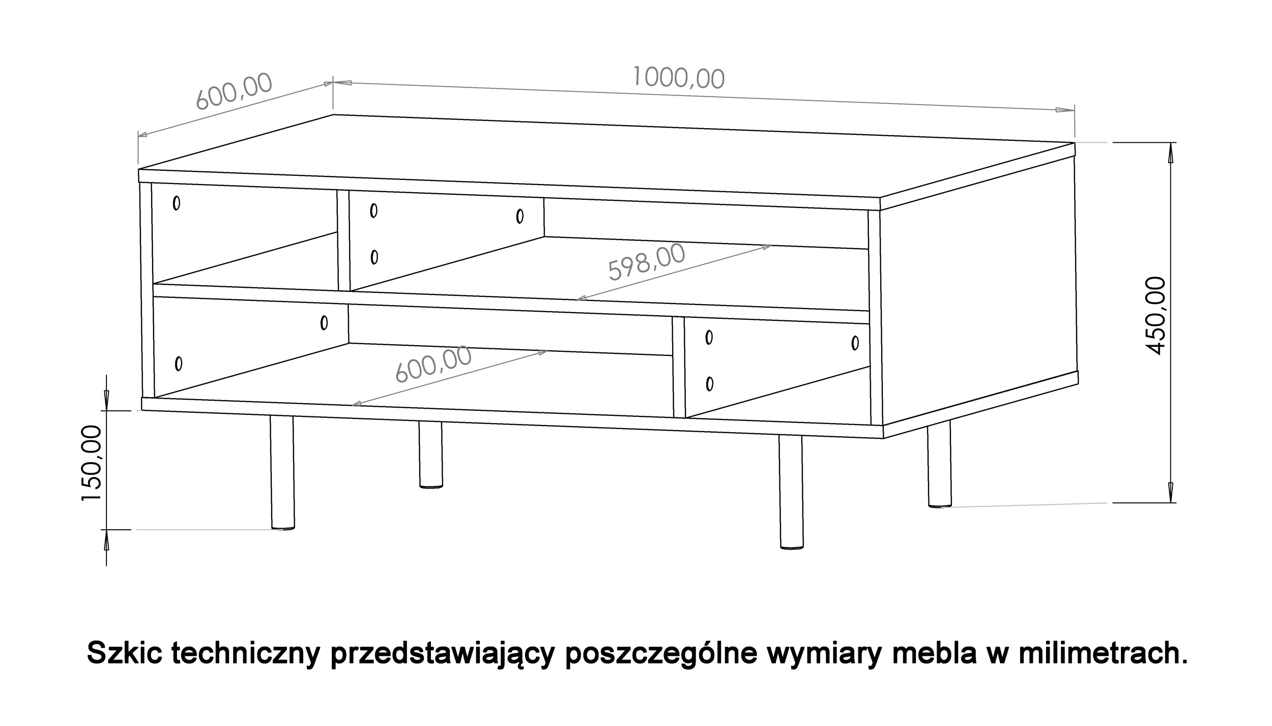 Ława kawowa Klazby 100x60 cm kaszmir