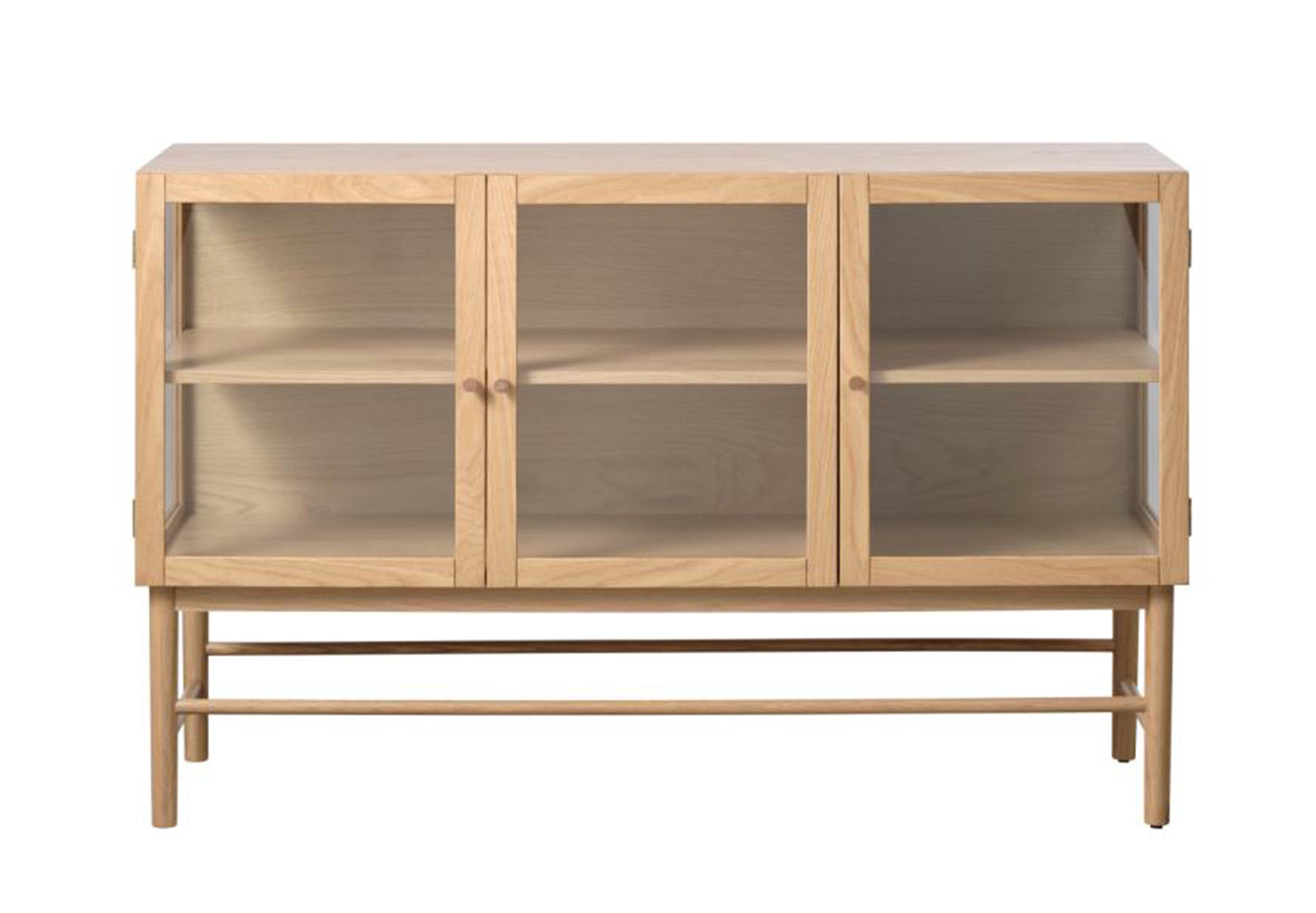 Niska witryna Nullet trzydrzwiowa dąb naturalny