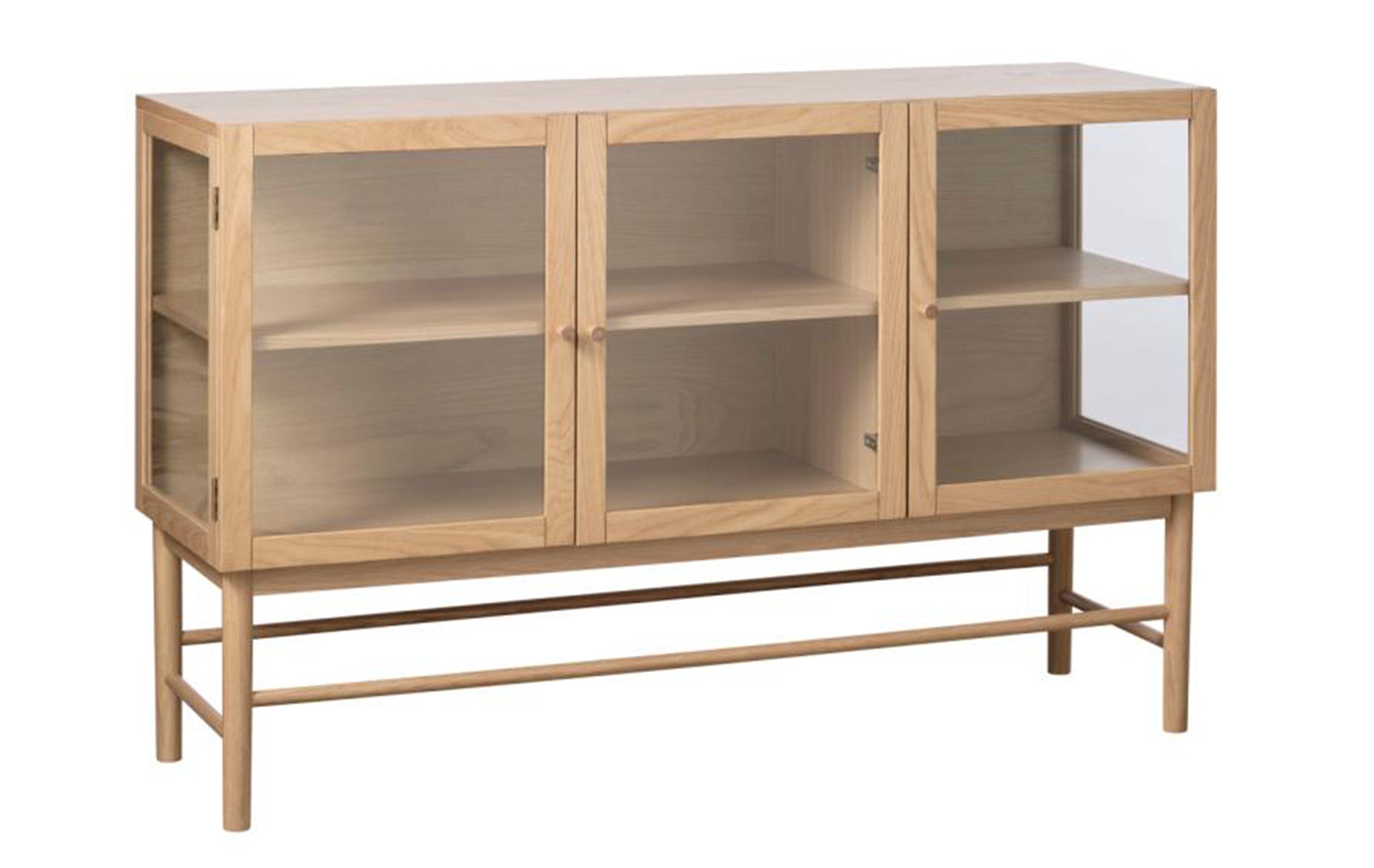 Niska witryna Nullet trzydrzwiowa dąb naturalny