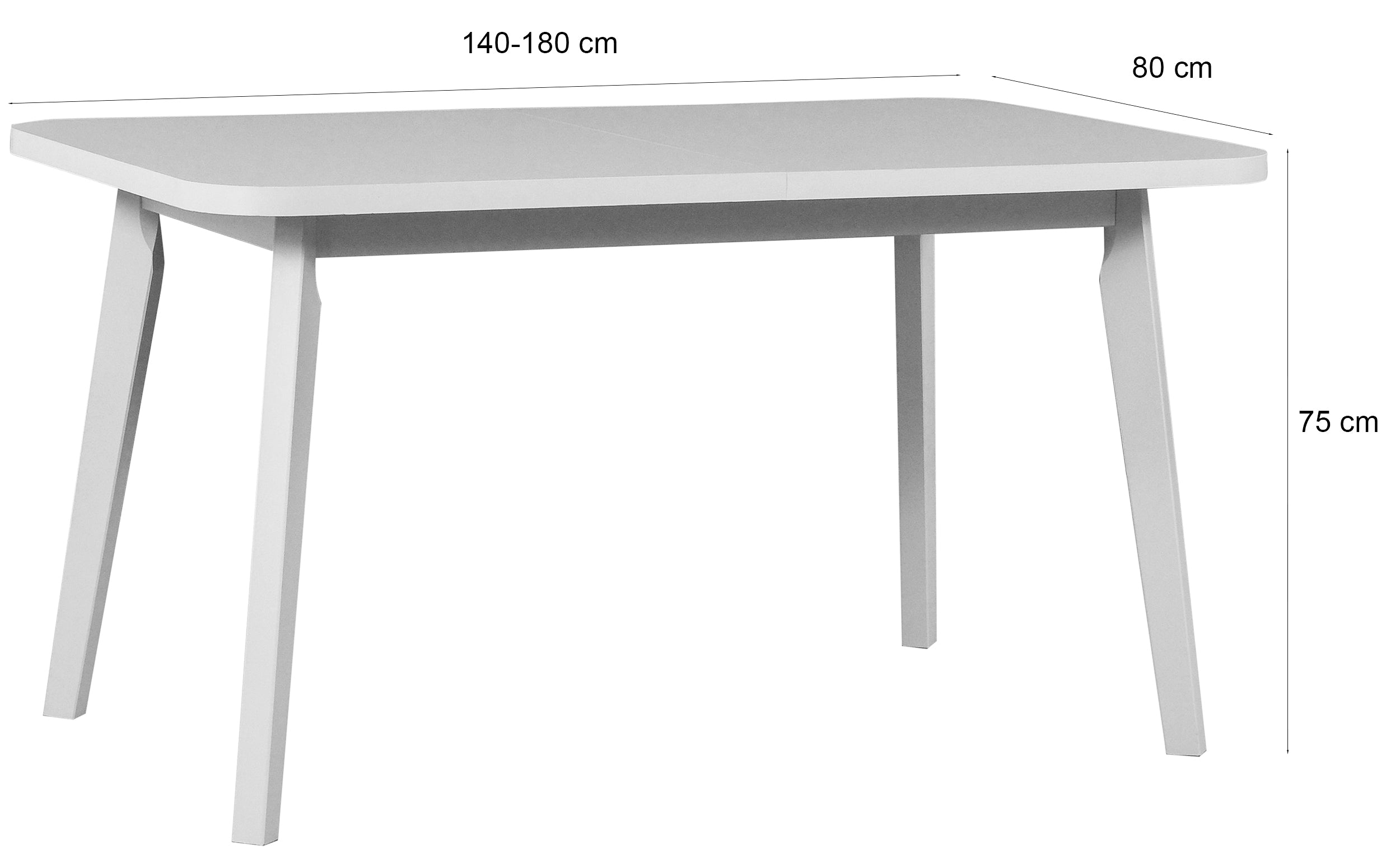 Stół drewniany do jadalni rozkładany Dimenly 140-180x80 cm czarny/dąb artisan