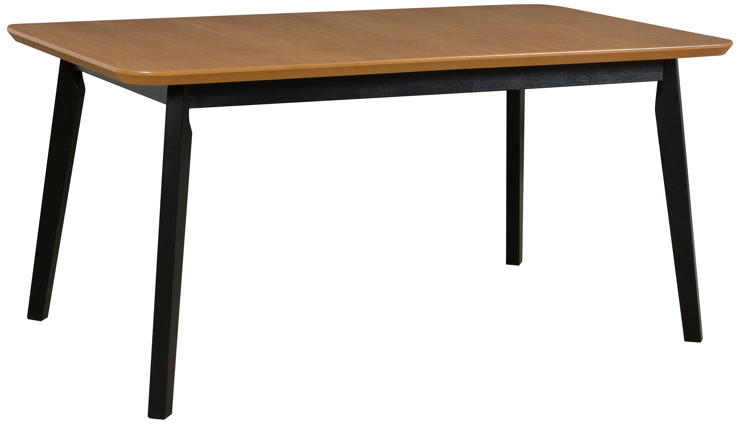Stół drewniany do jadalni rozkładany Ofitied 140-180x80 cm czarny/dąb naturalny