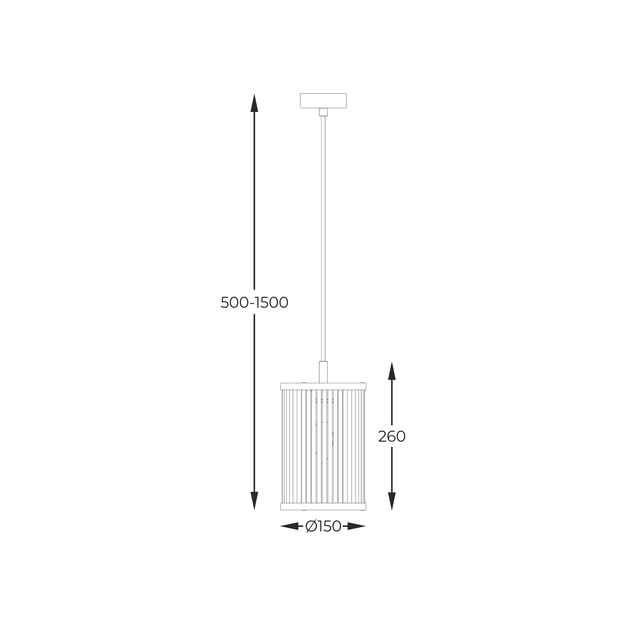 Lampa wisząca Sergio czarna